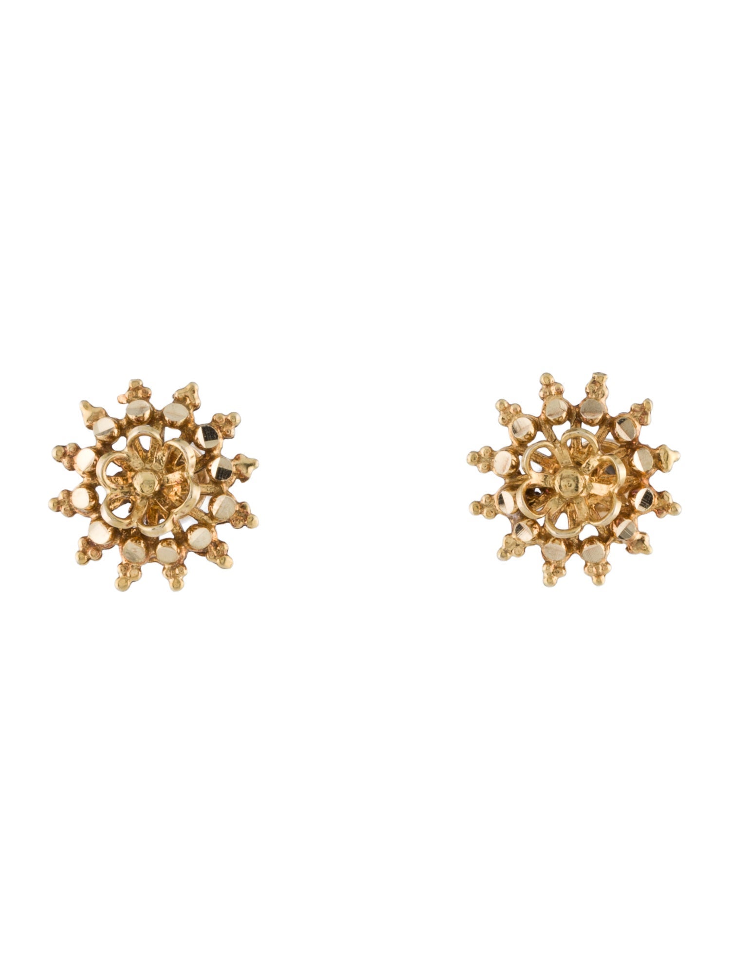 Earrings 14K Floral Stud Earrings
