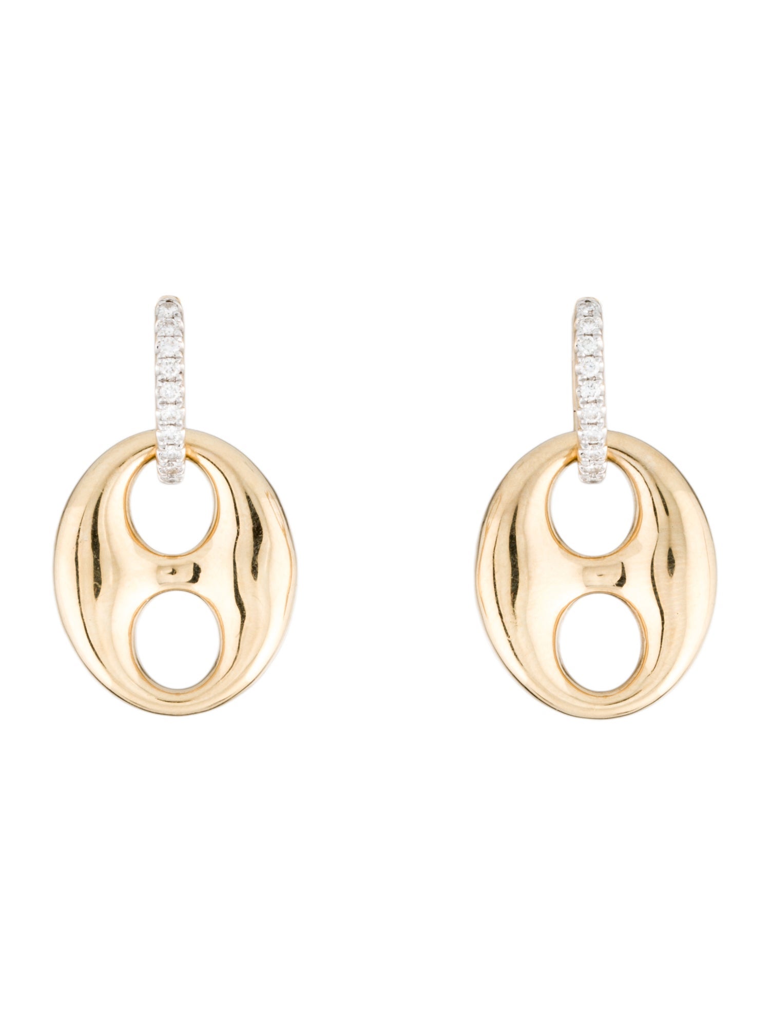 Earrings 14K Diamond Mariner Convertible Link Drop