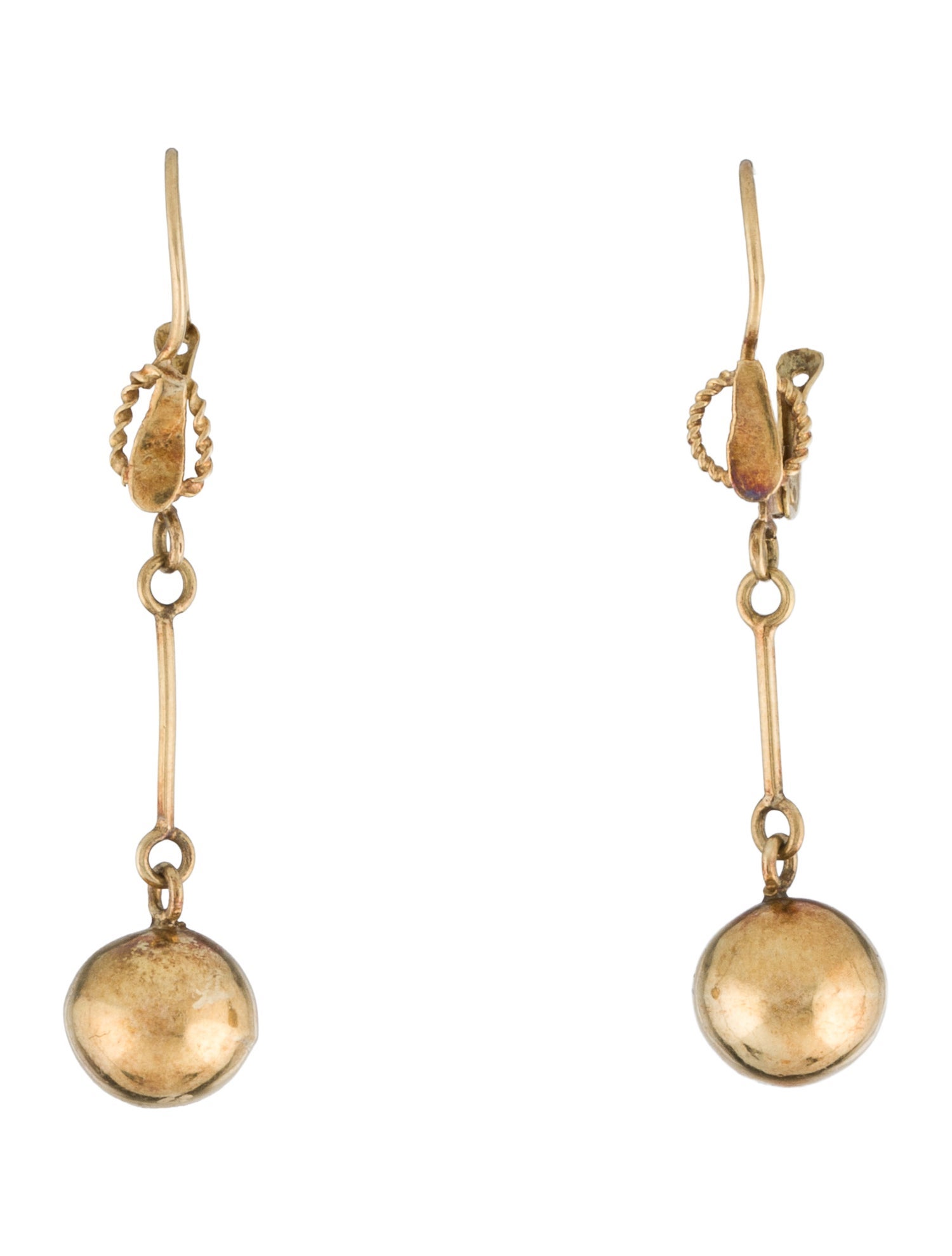 Earrings 18K Ball Drop