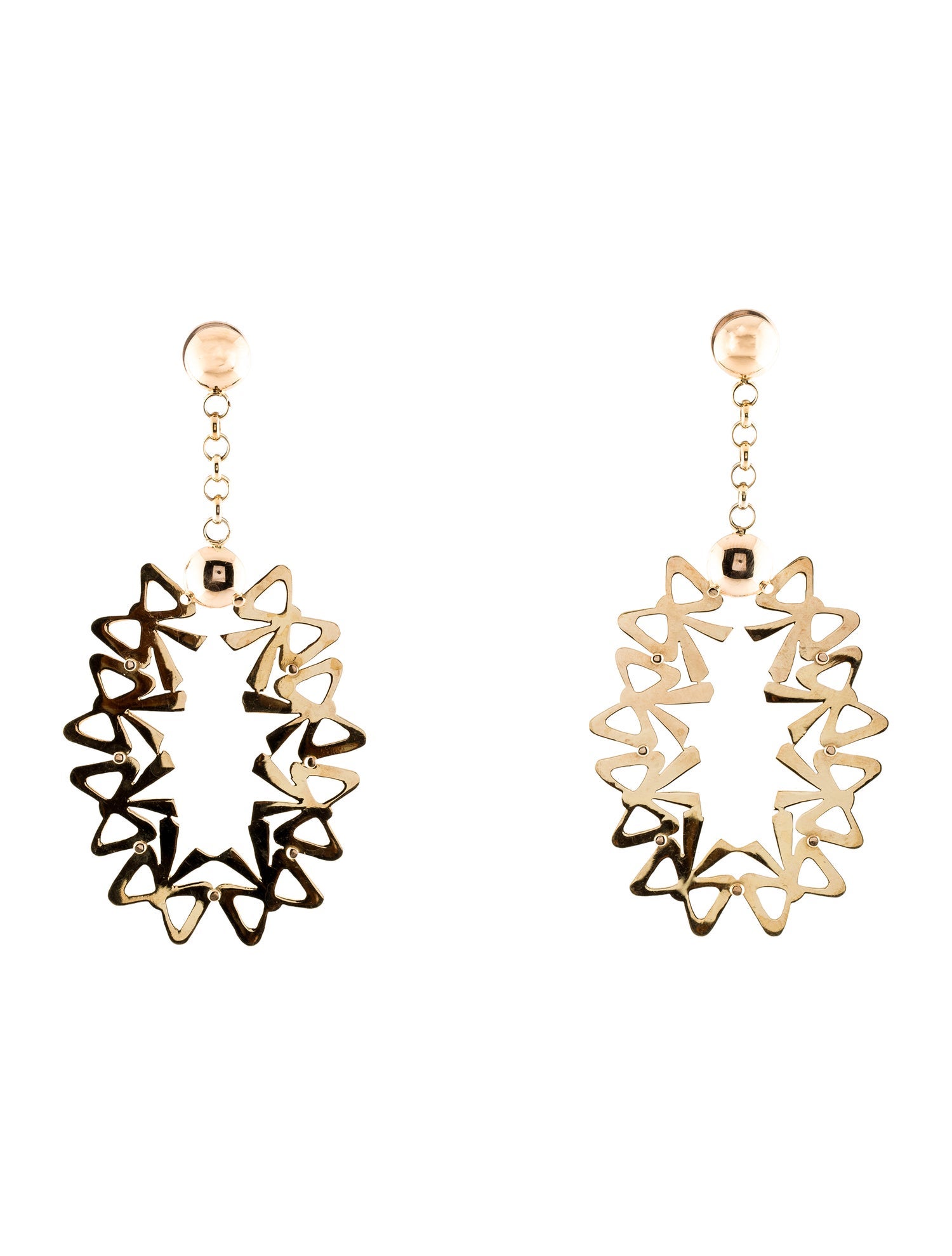 Earrings 18K Bow Motif Drop