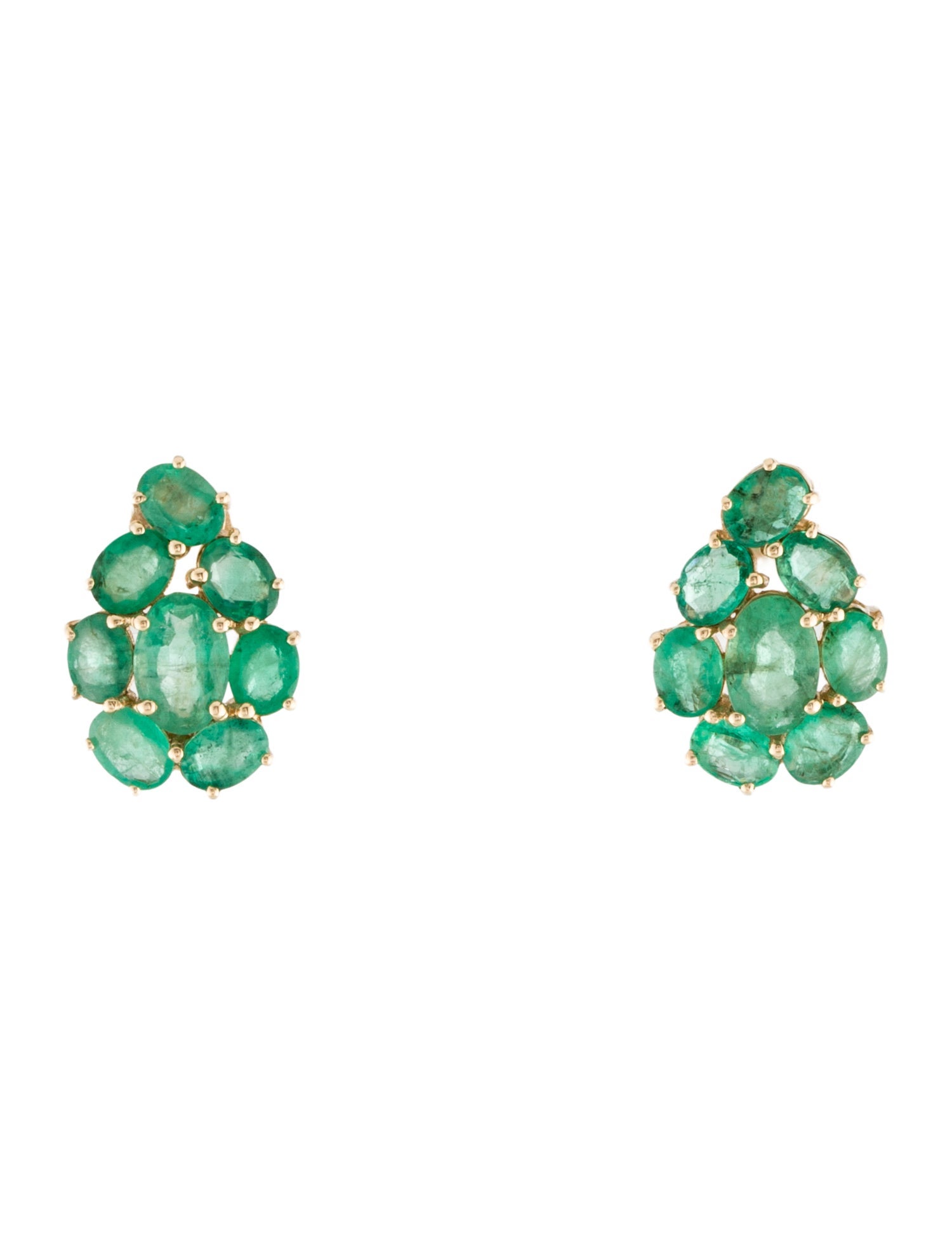 Earrings 14K 2.10ctw Emerald Stud