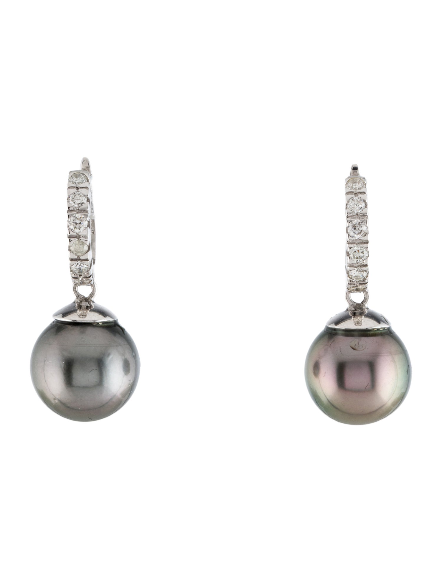 Earrings 14K Pearl & Diamond Drop Earrings