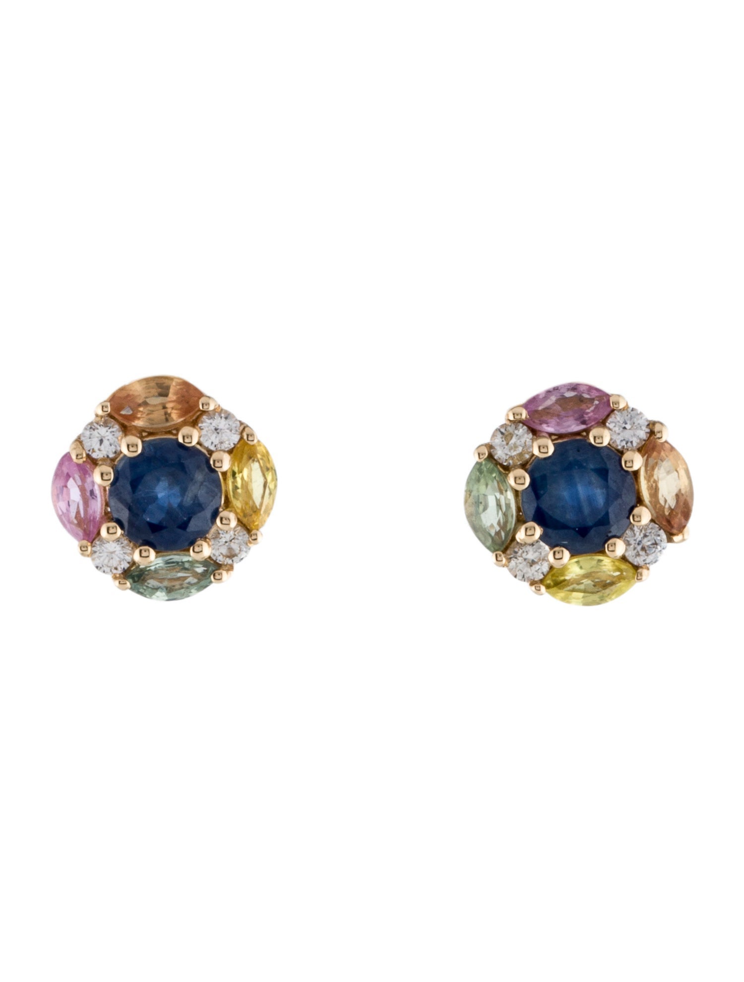 Earrings 14K 1.58ctw Sapphire Stud Earrings