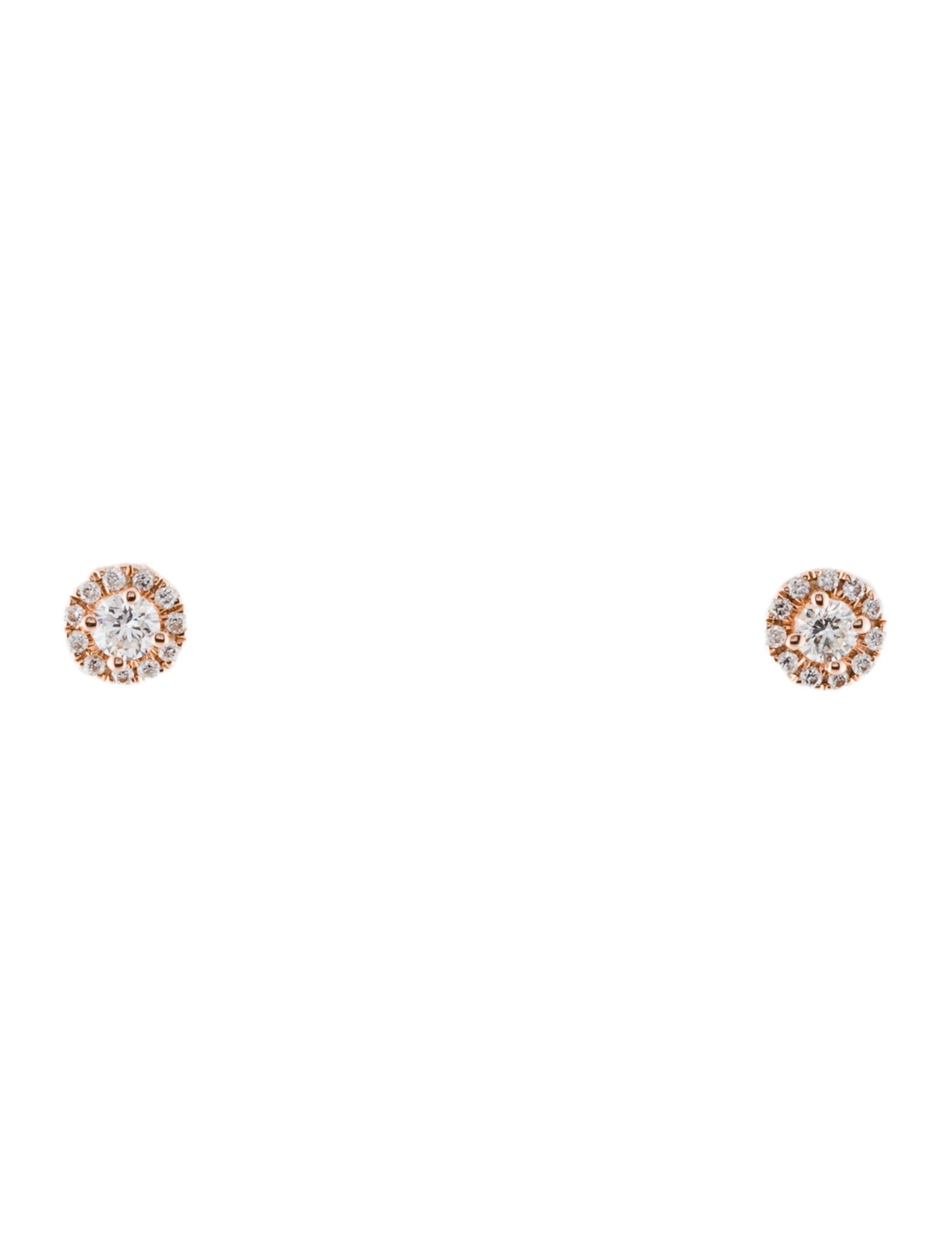 Earrings 14K Diamond Halo Stud