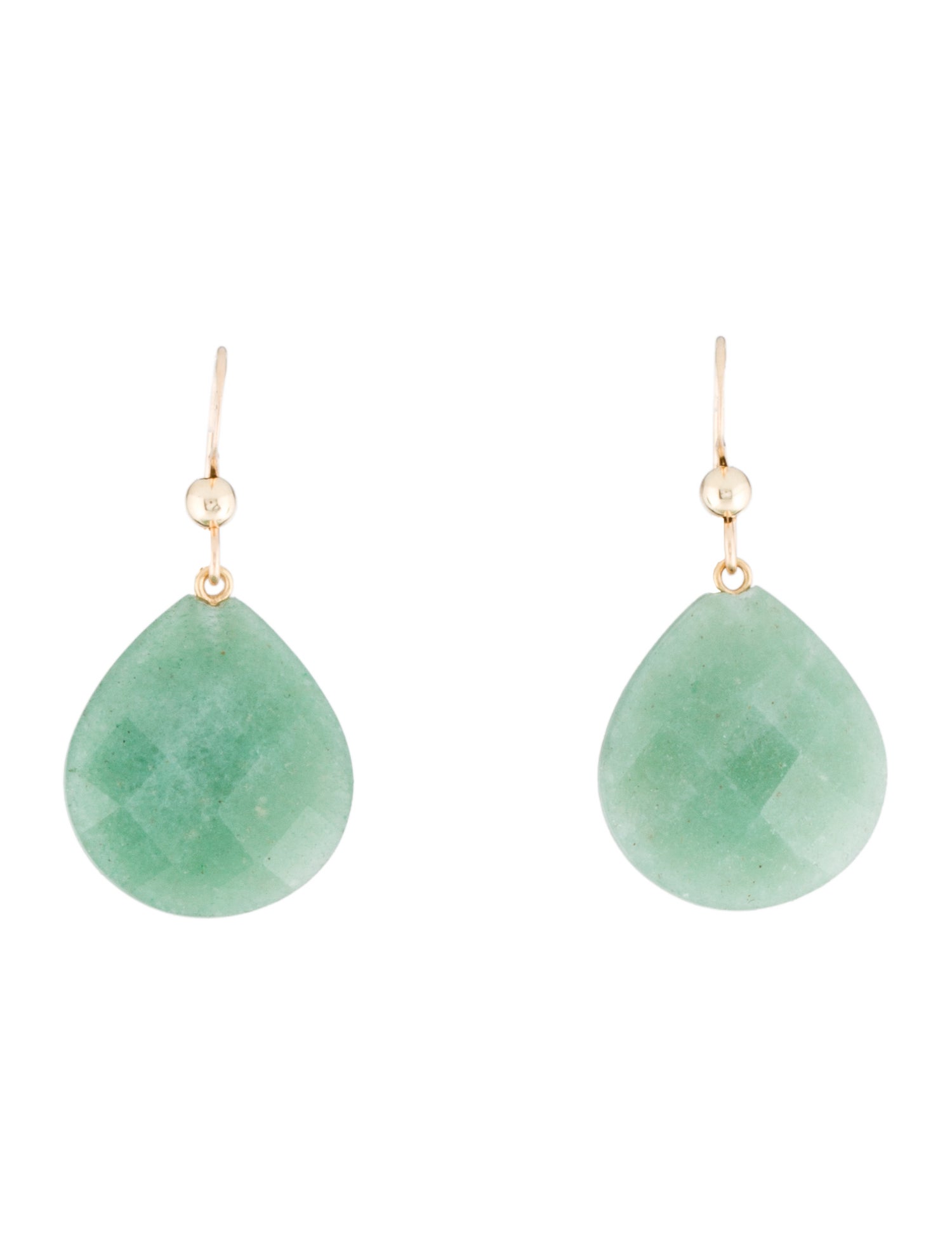 Earrings 14K Aventurine Quartz Drop