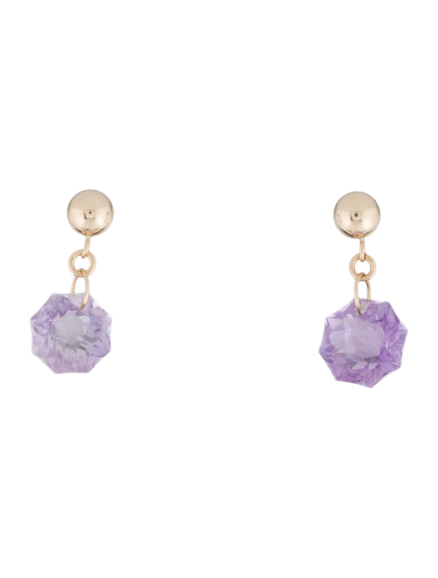 Earrings 14K Amethyst Drop
