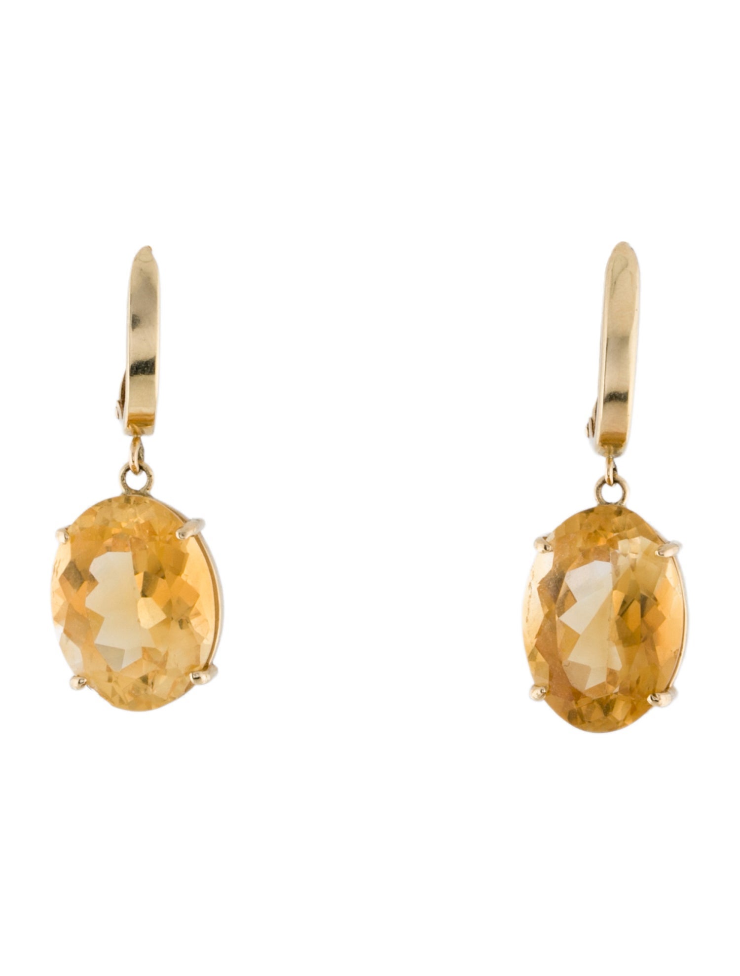 Earrings 14K Citrine Drop