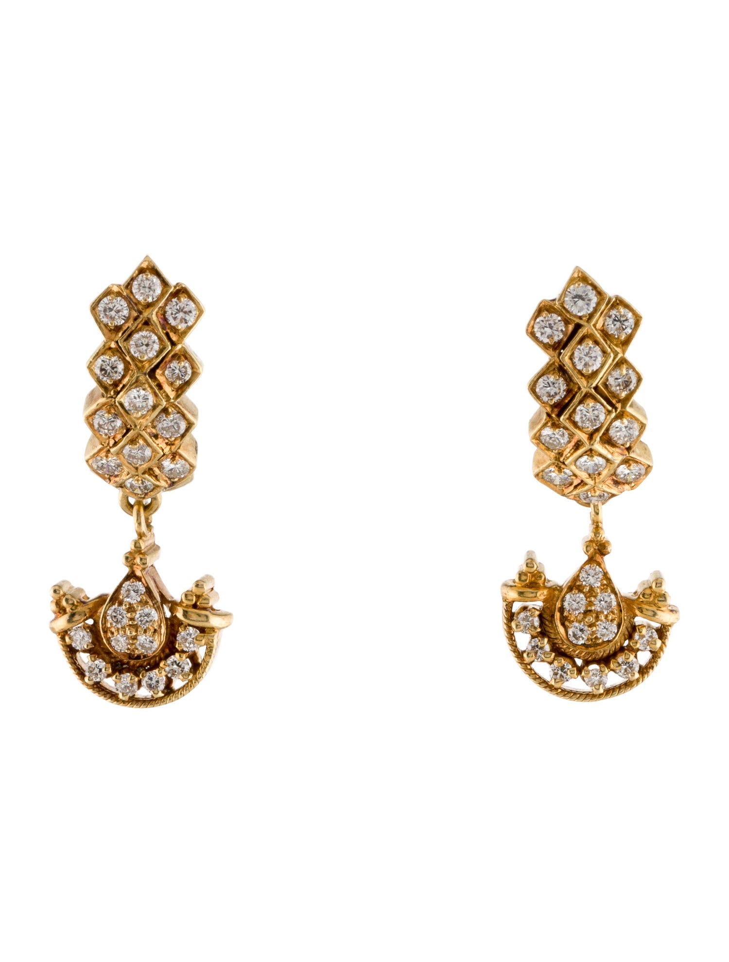 Earrings 18K Diamond Drop
