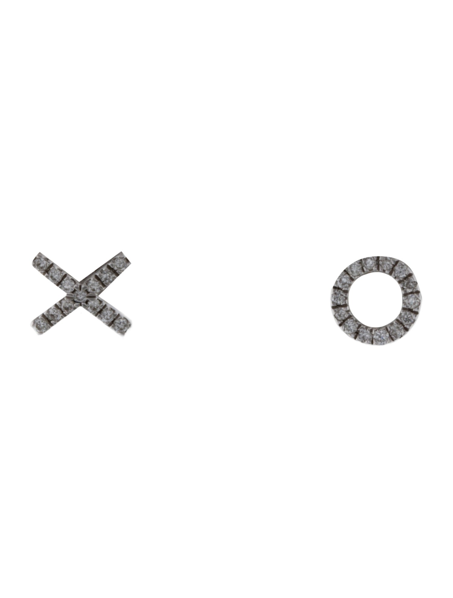 Earrings 14K Diamond 'XO' Stud