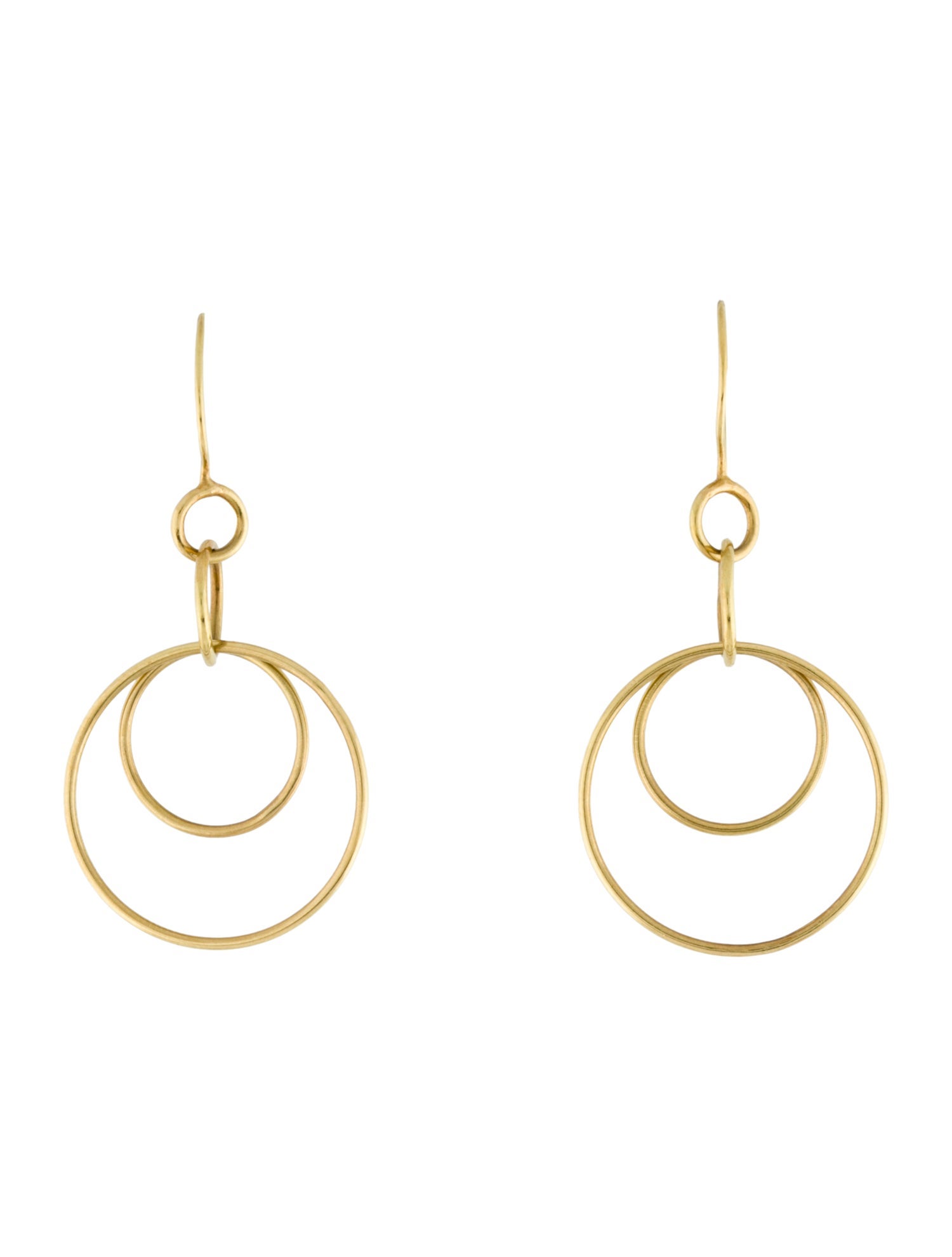 Earrings 18K Circle Drop