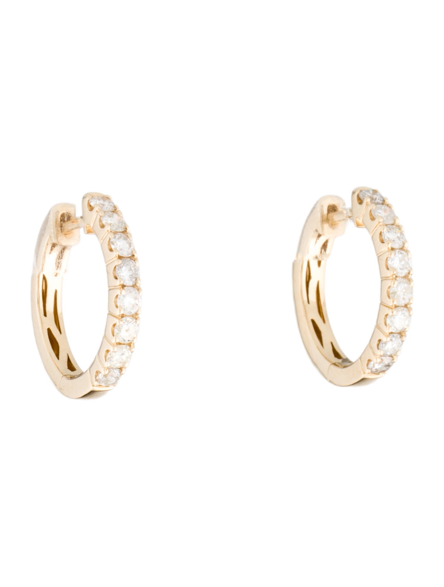 Earrings 14K Diamond Hoop