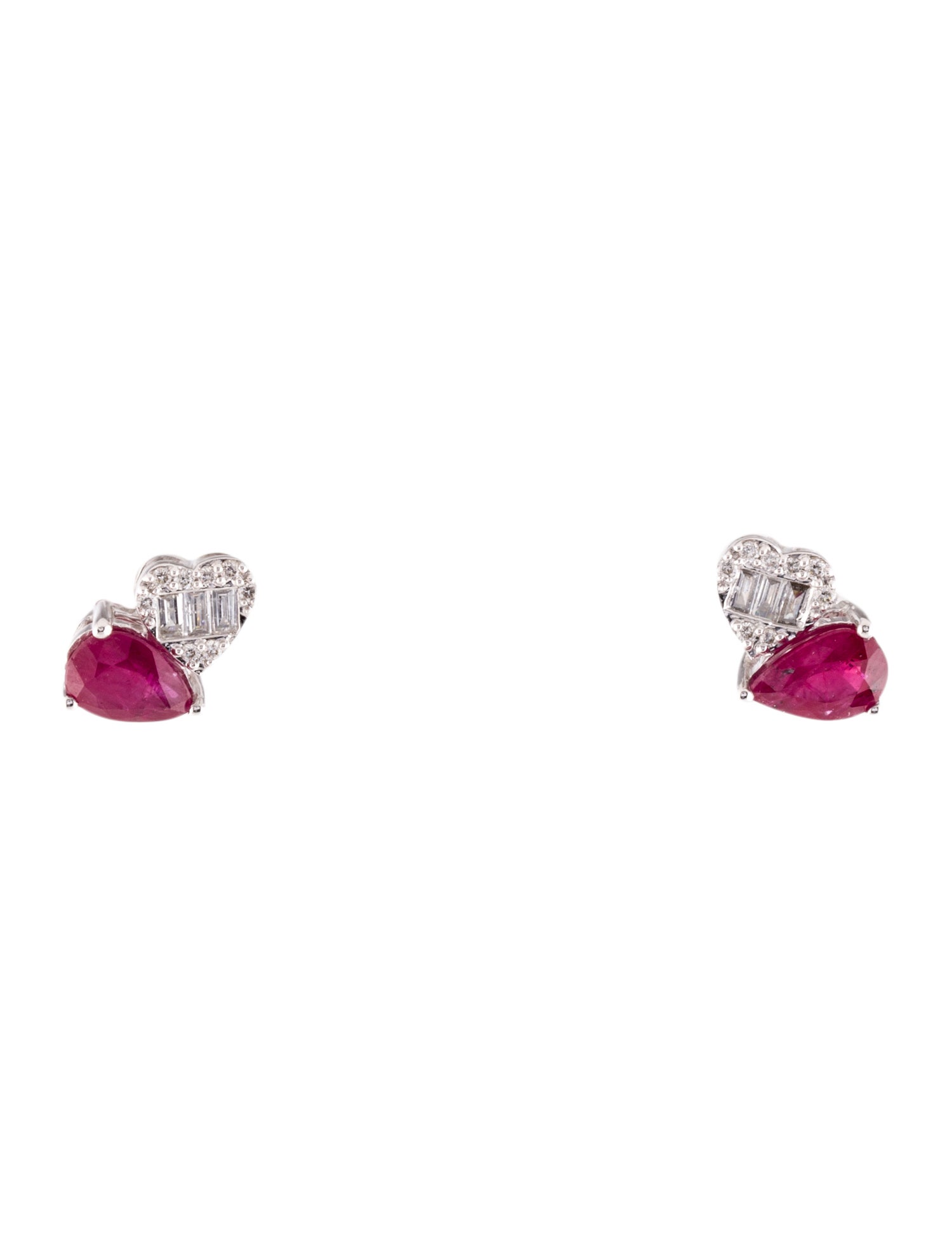 Earrings 14K 1.50ctw Ruby & Diamond Stud Earrings