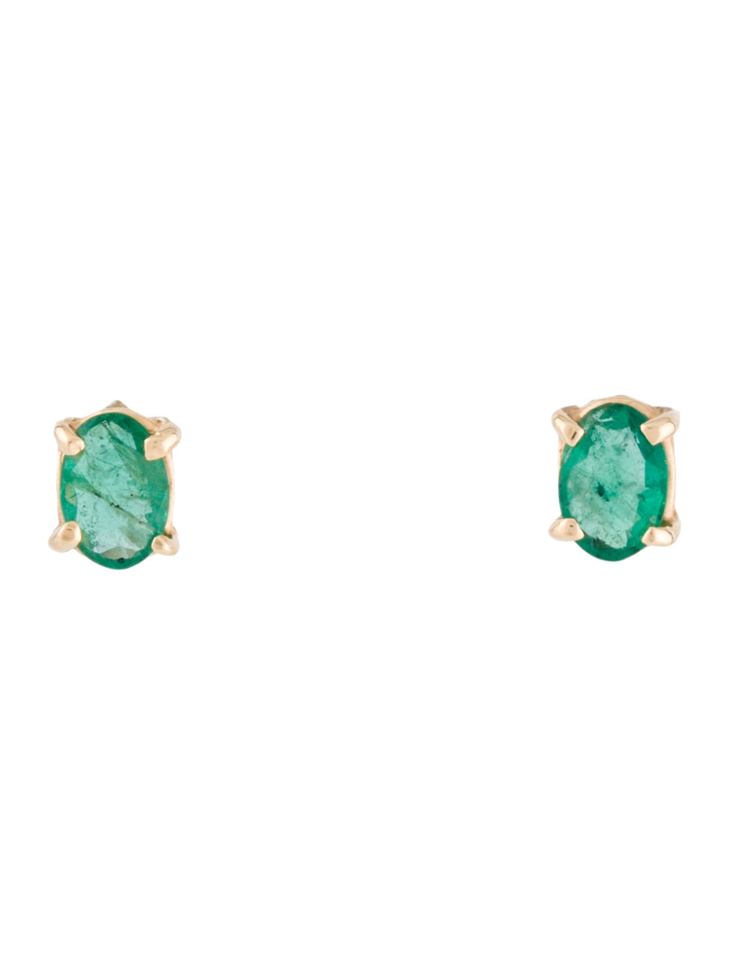 Earrings 14K Emerald Stud