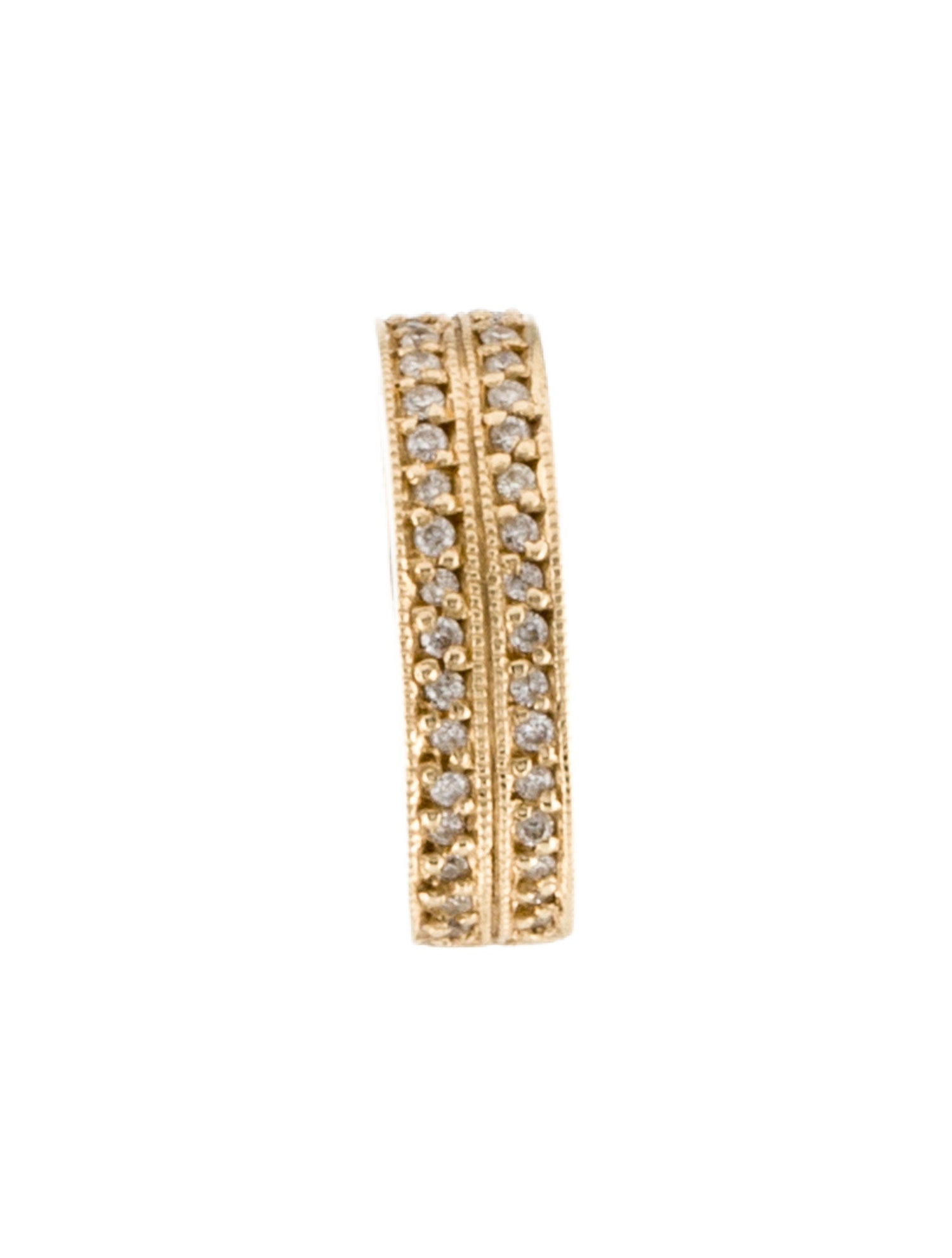 Earrings 14K Diamond Double Row Ear Cuff