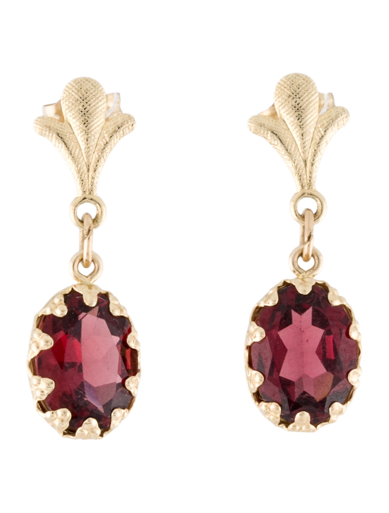 Earrings 14K 2.43ctw Garnet Drop