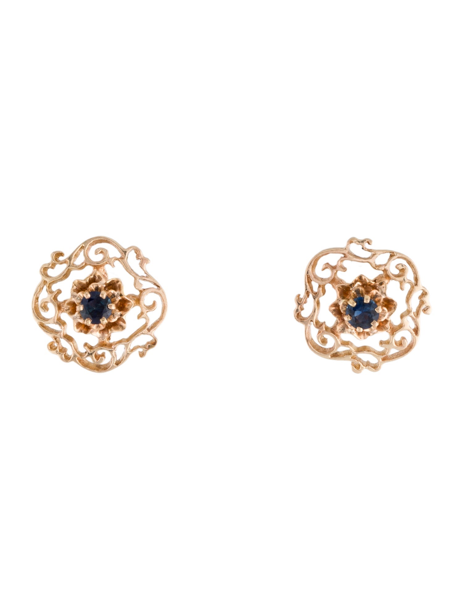 Earrings 14K Sapphire Stud