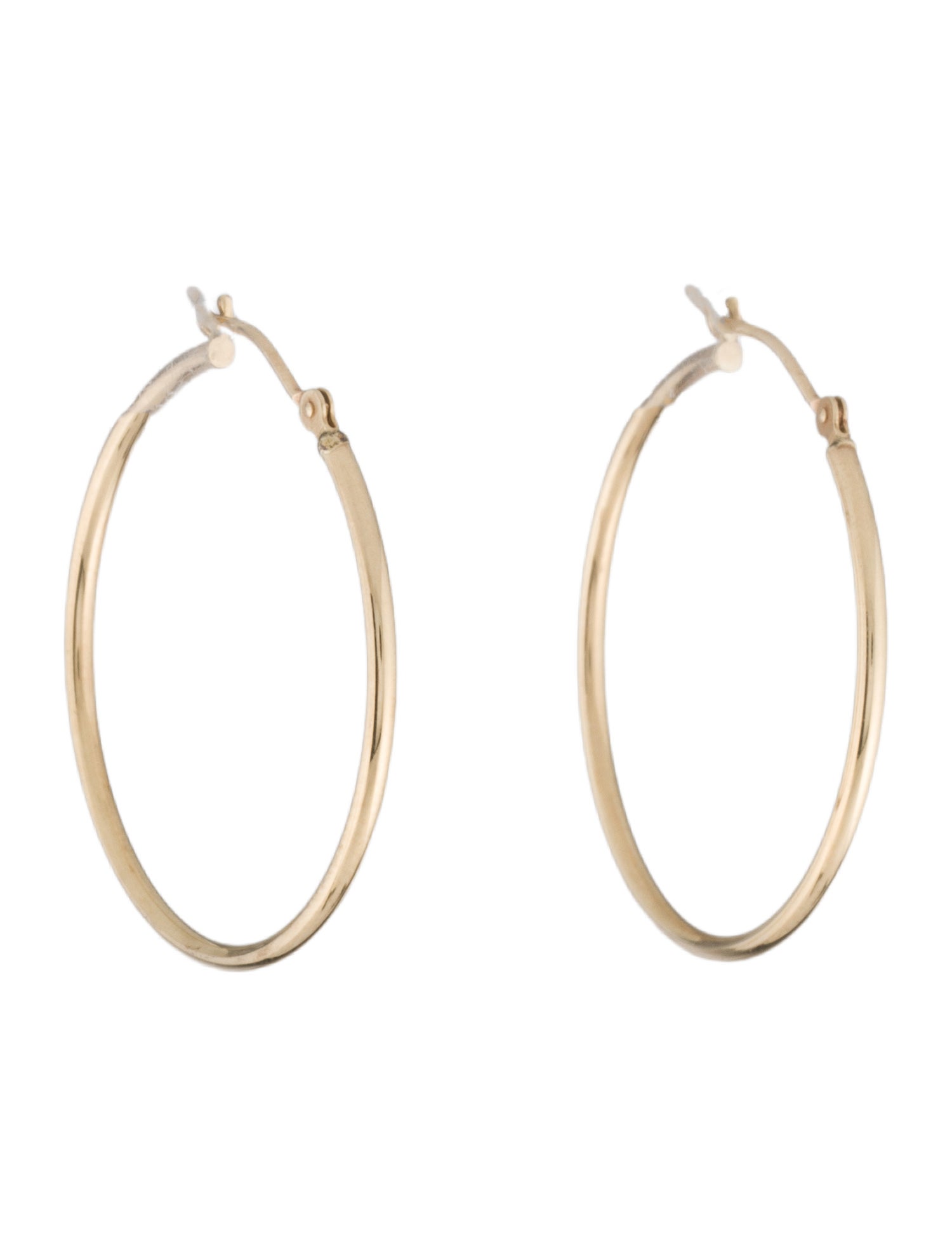 Earrings 14K Tubular Hoop Earrings