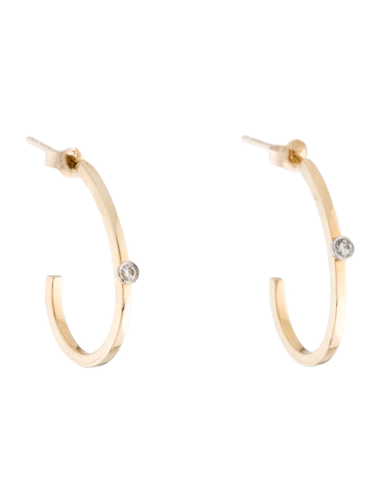 Earrings 14K Diamond Hoop