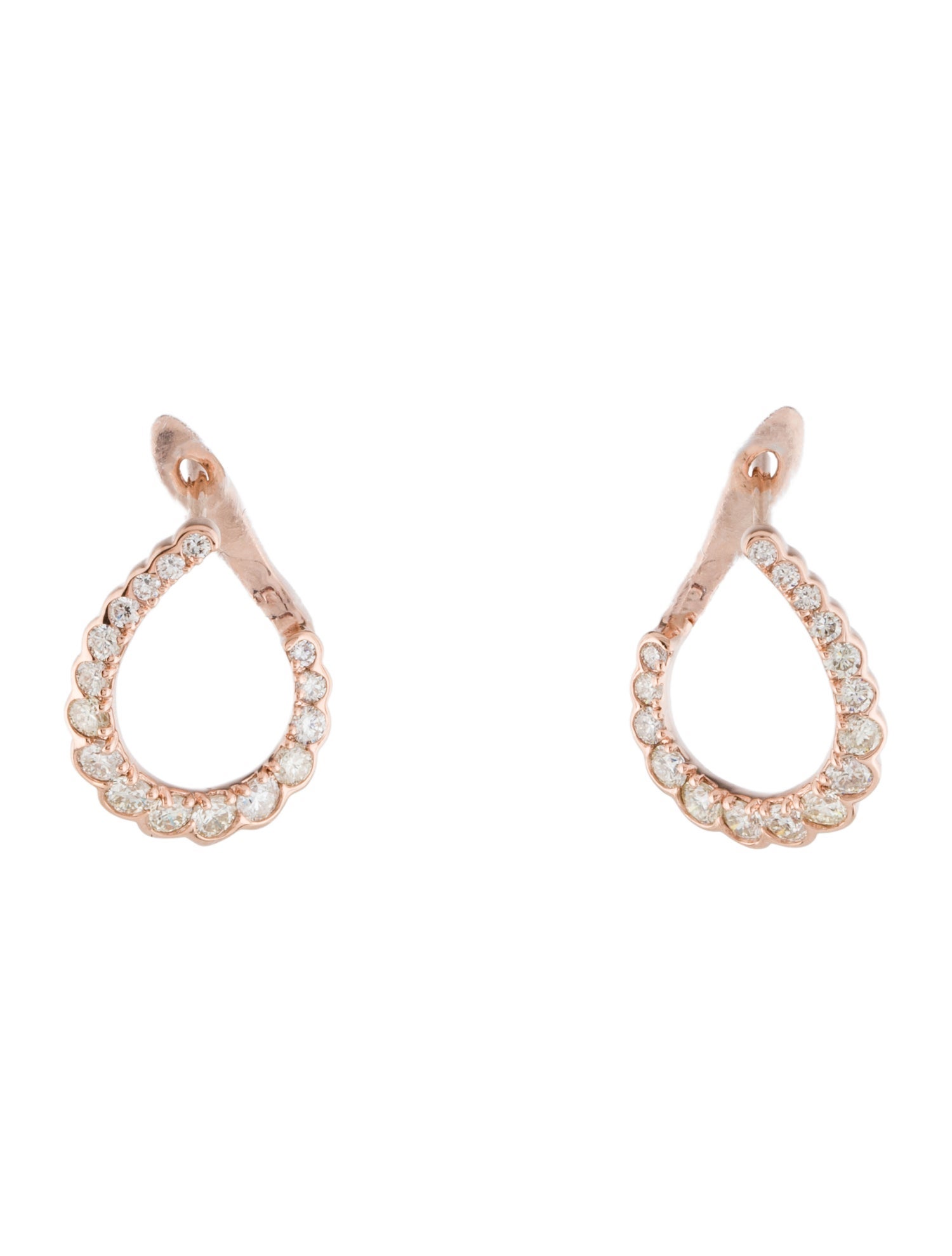 Earrings 14K Diamond Hoop