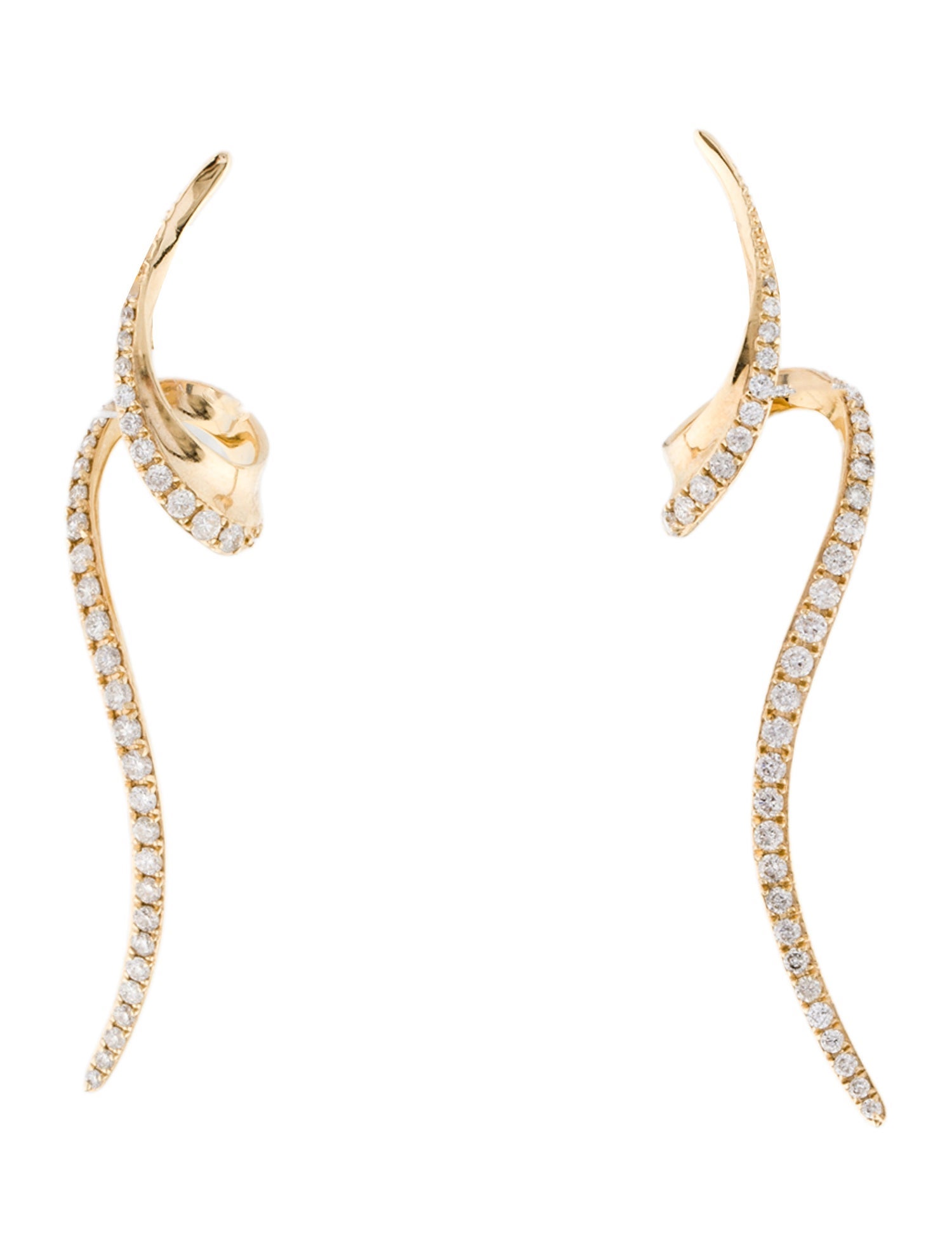 Earrings 14K Diamond Twist Drop