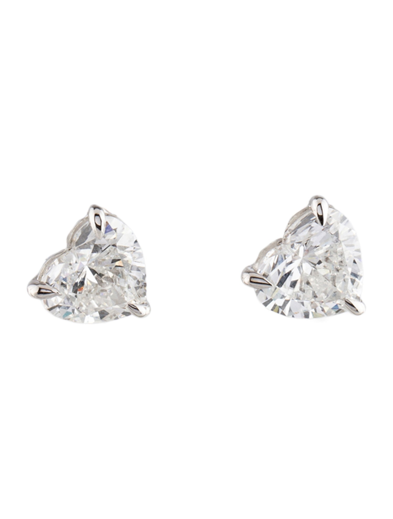 Earrings 14K 4.21ctw Lab-Grown Diamond Heart Stud Earrings