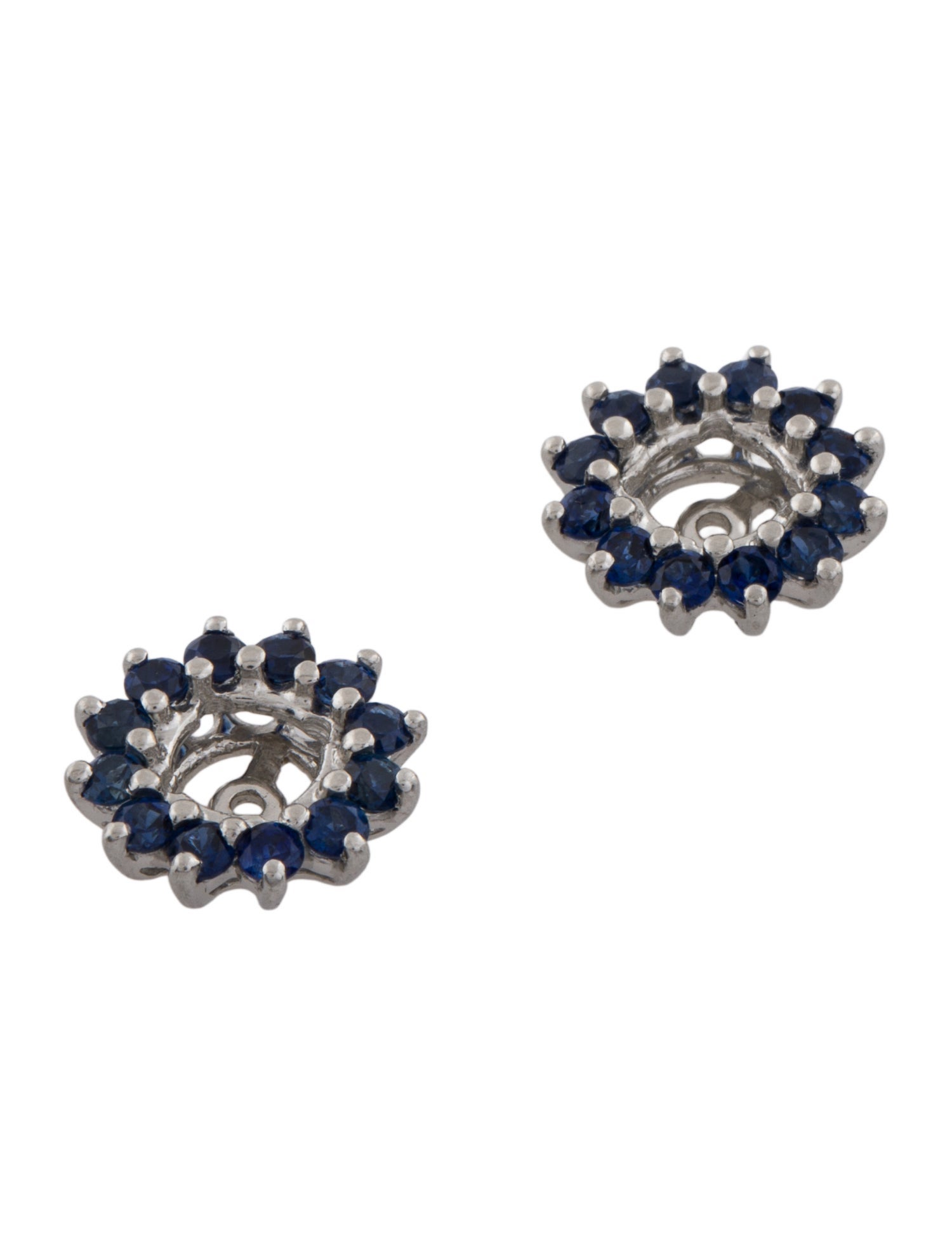 Earrings Platinum 1.43ctw Sapphire Earring Jackets