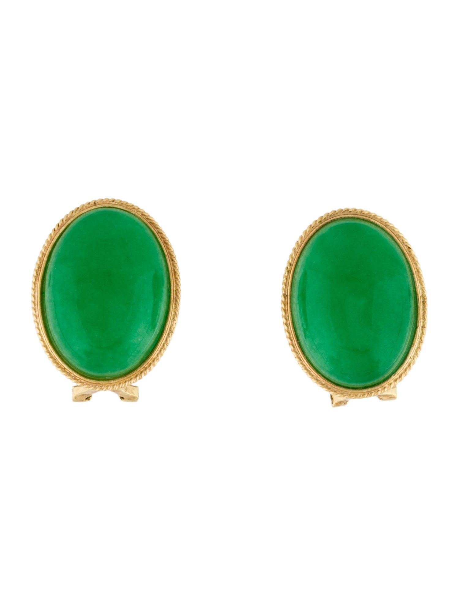 Earrings 14K Dyed Jadeite Stud