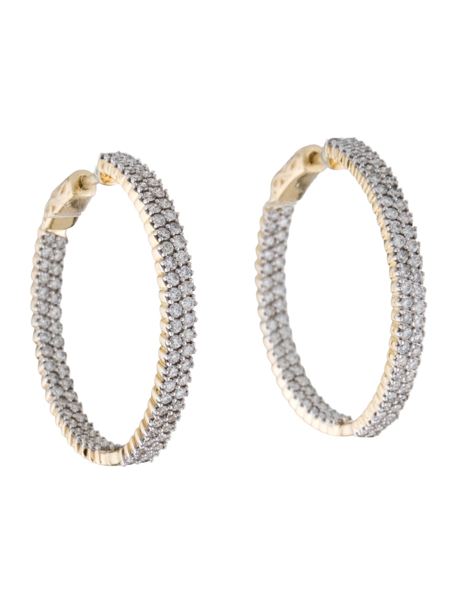 Earrings 14K 1.92ctw Diamond Hoop