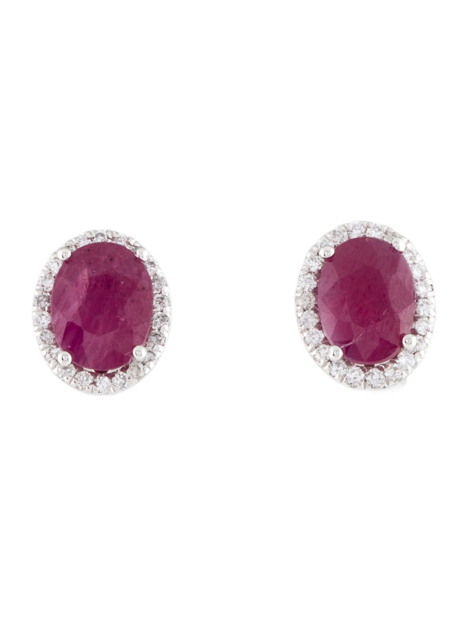 Earrings 14K Ruby & Diamond Stud