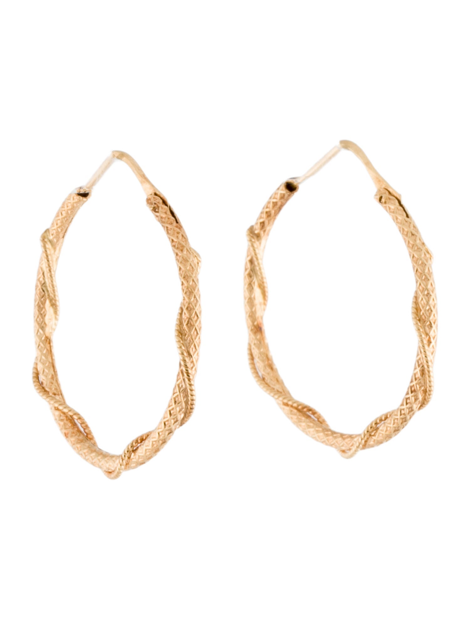 Earrings 18K Twisted Hoop
