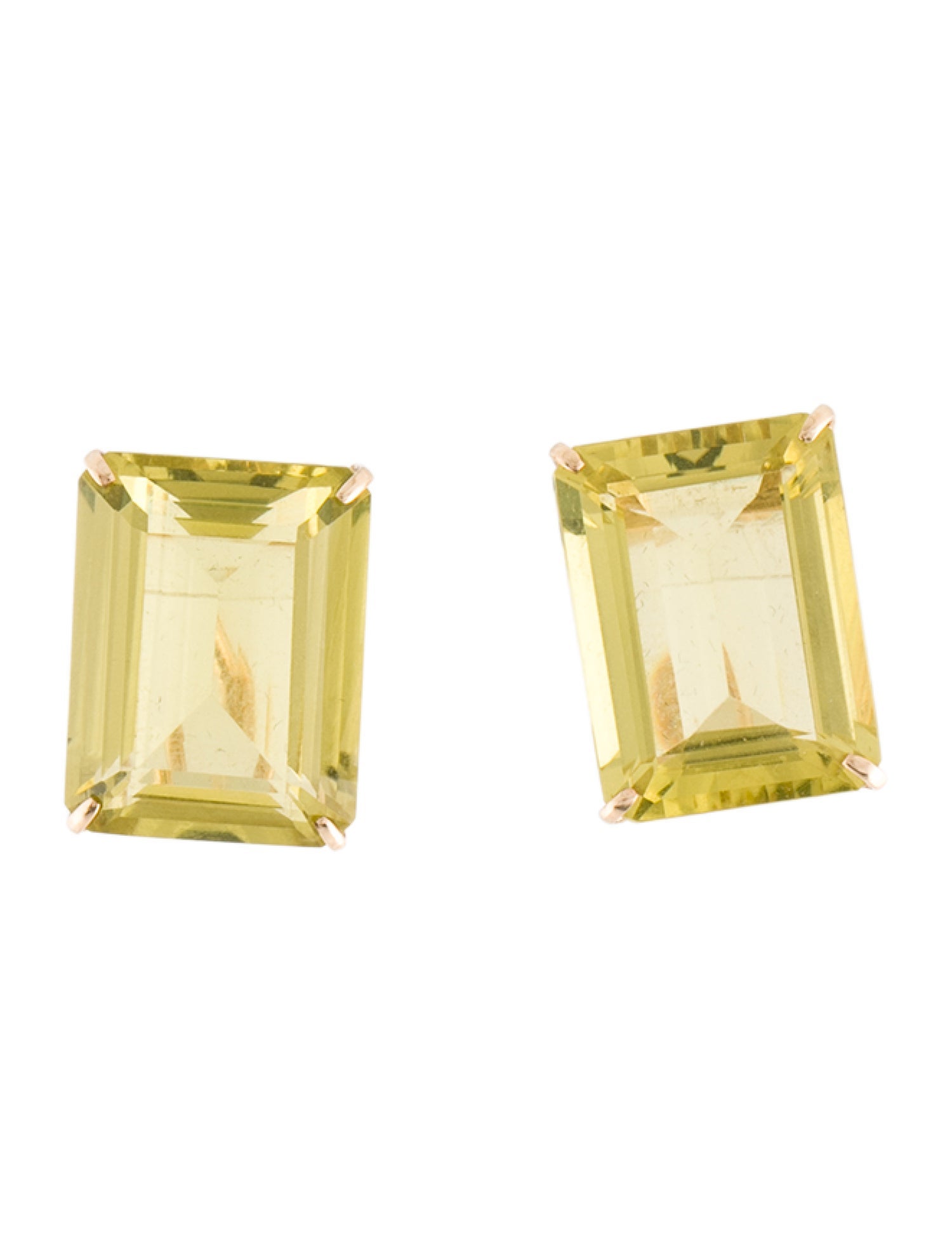 Earrings 14K 35.07ctw Quartz Clip-On