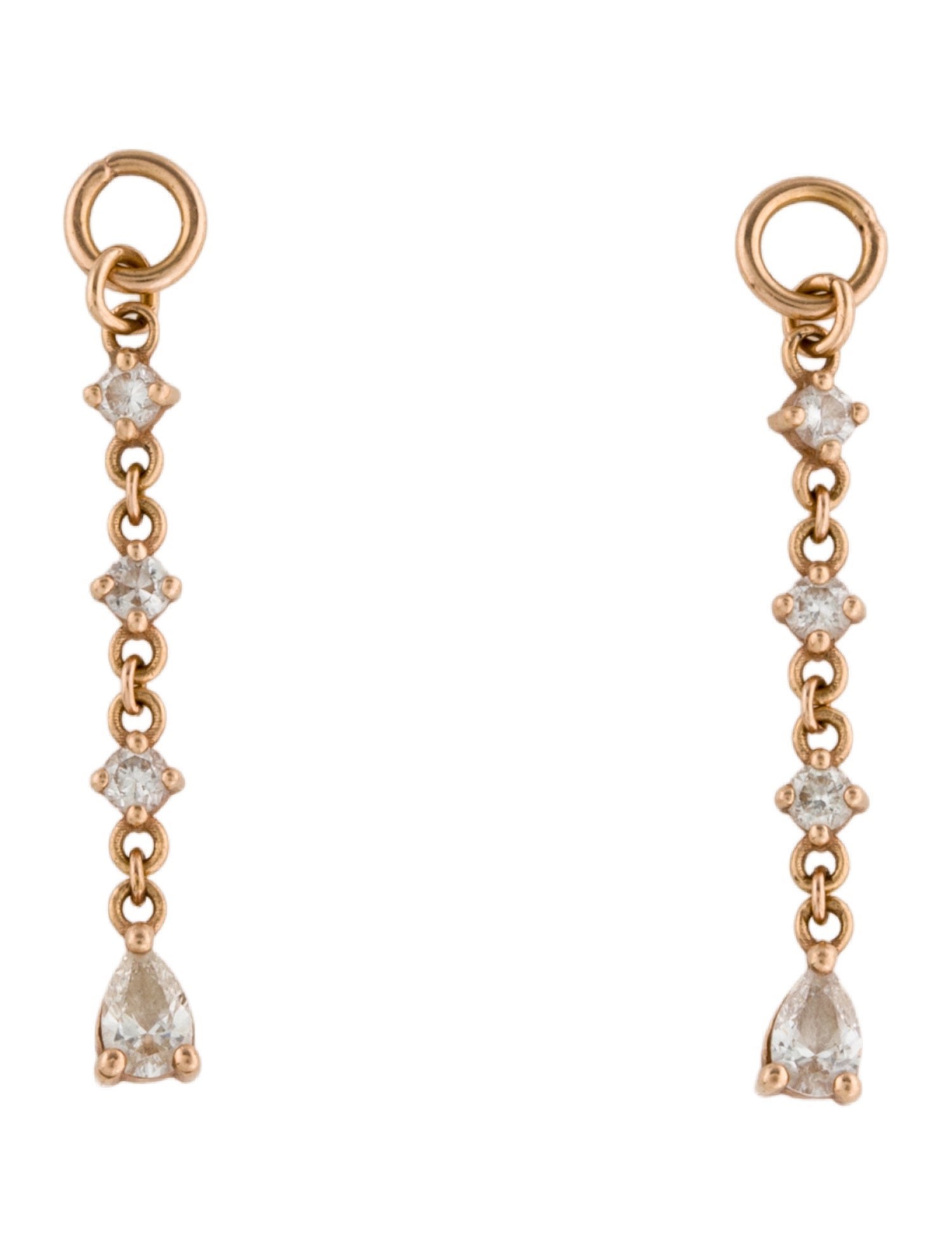 Earrings 14K Diamond Drop Earring Enhancers