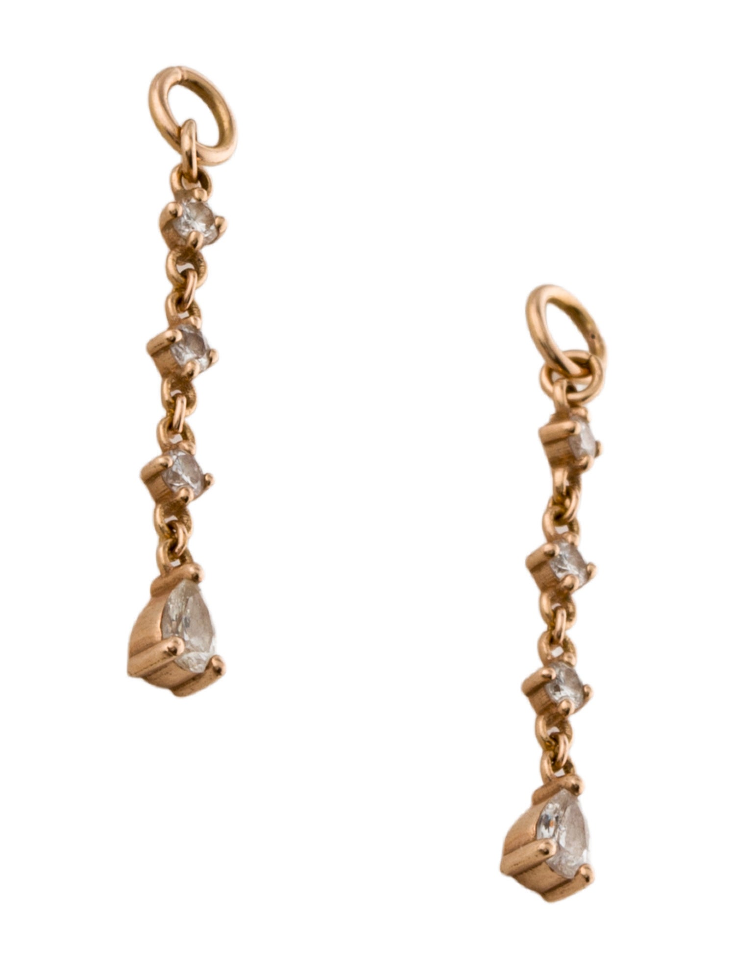 Earrings 14K Diamond Drop Earring Enhancers