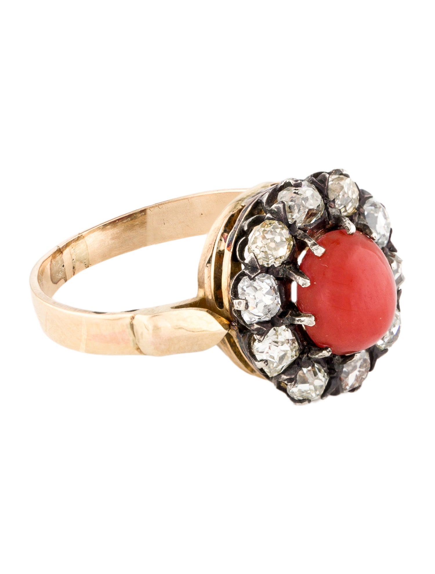 Earrings Coral & 1.80ctw Diamond Cocktail Ring & Drop Set