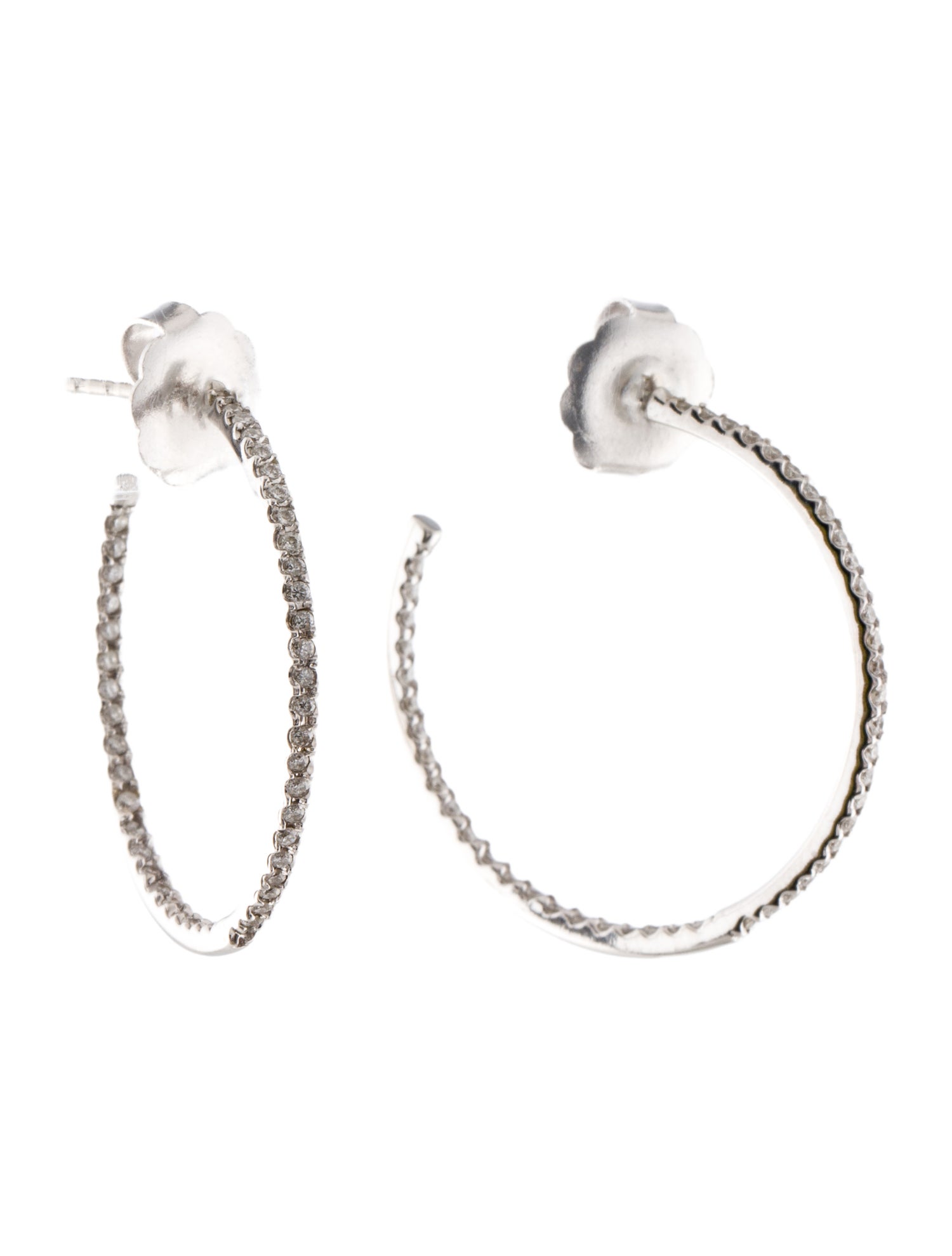 Earrings 18K Diamond Inside-Out Hoop