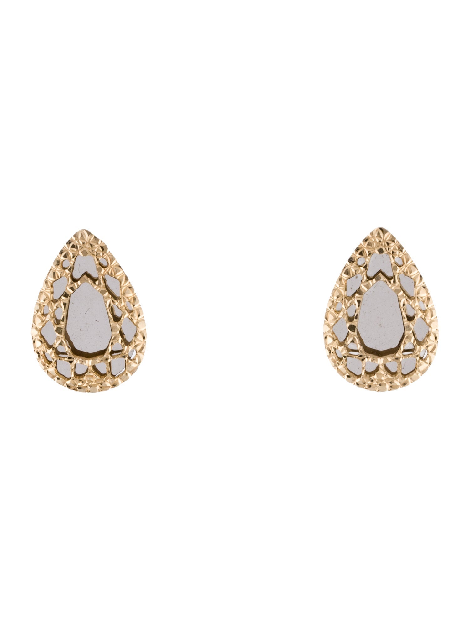 Earrings 14K Two-Tone Drop