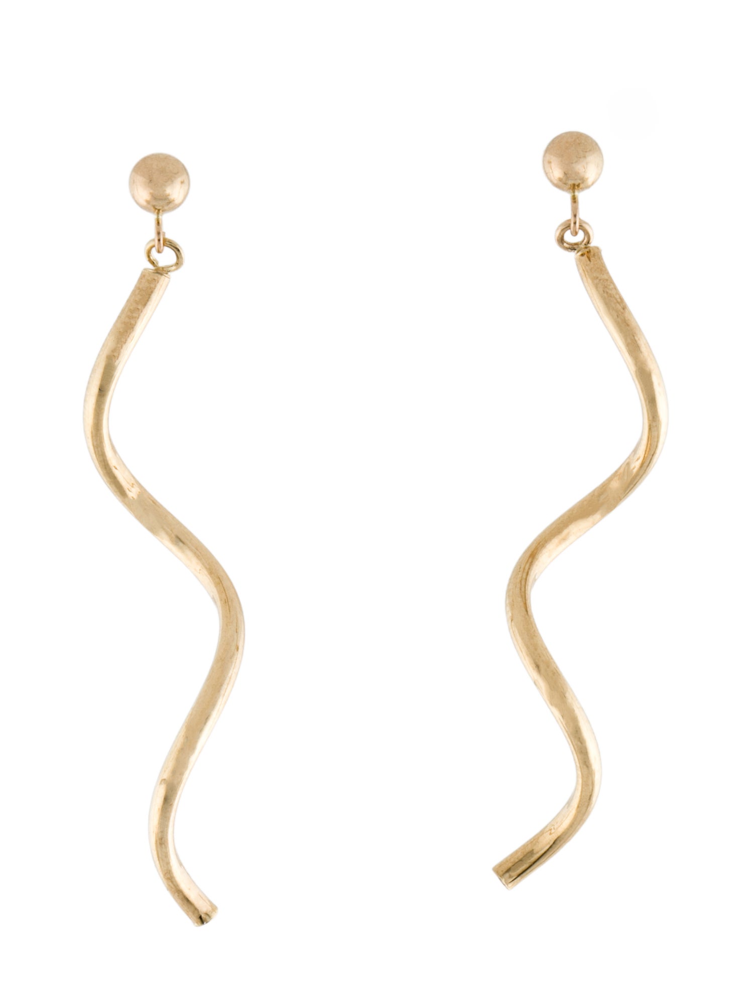 Earrings 14K Drop Cork Screw
