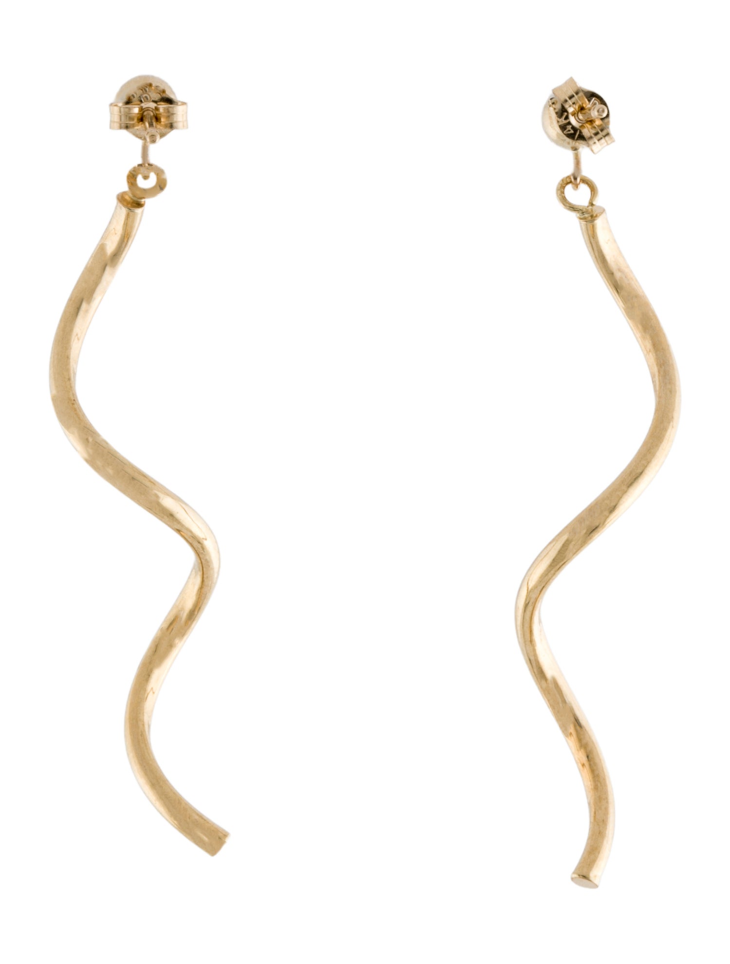 Earrings 14K Drop Cork Screw