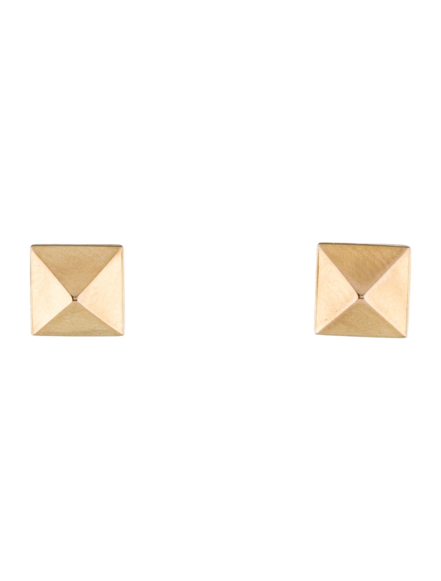 Earrings 14K Square Pyramid Stud