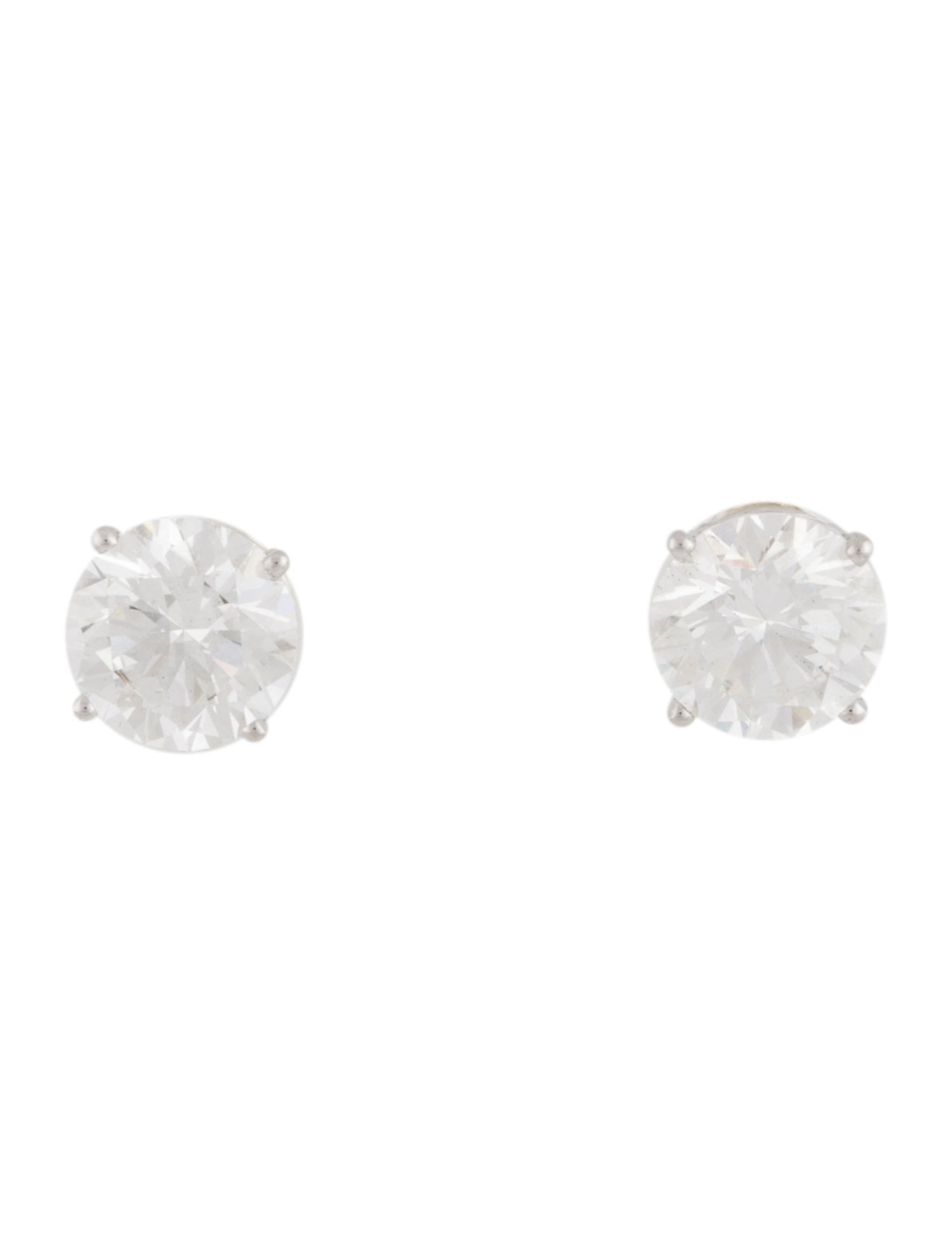 Earrings 14K 4.08ctw Lab-Grown Diamond Solitaire Stud
