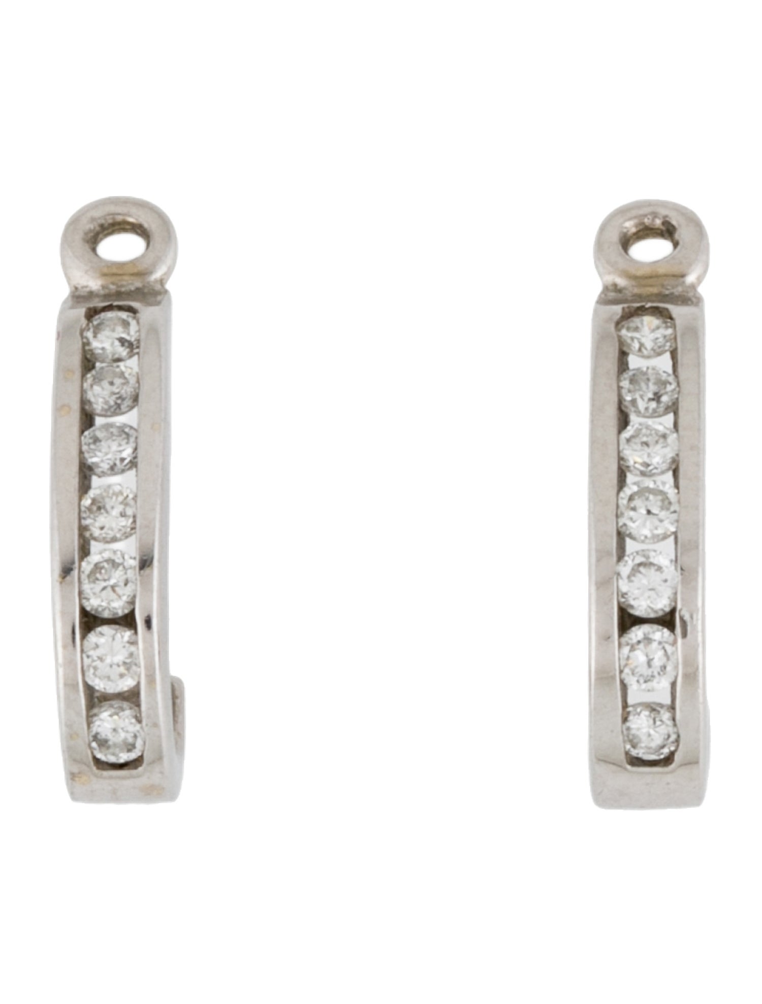 Earrings 14K Diamond J Hoop Earring Jackets