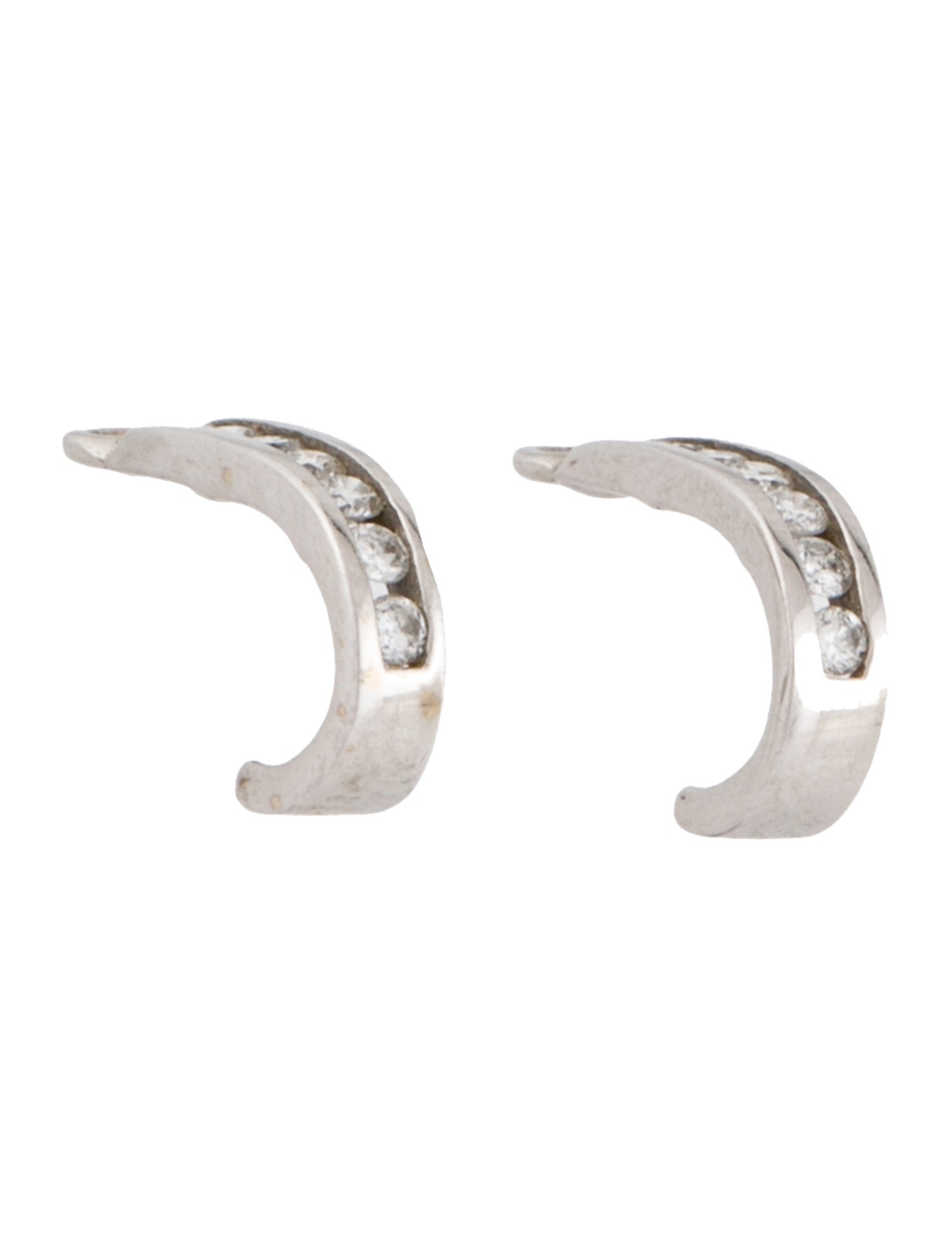 Earrings 14K Diamond J Hoop Earring Jackets