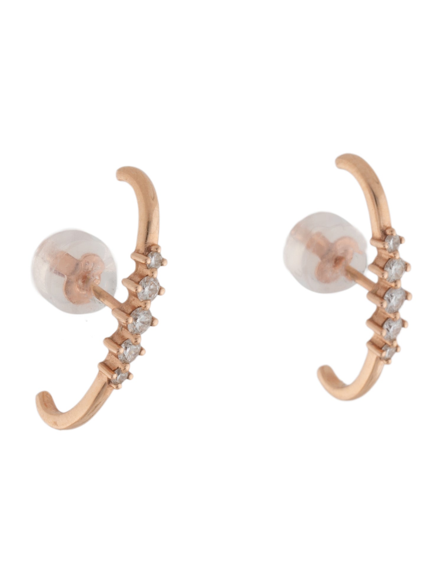 Earrings 14K Diamond Cuff Stud