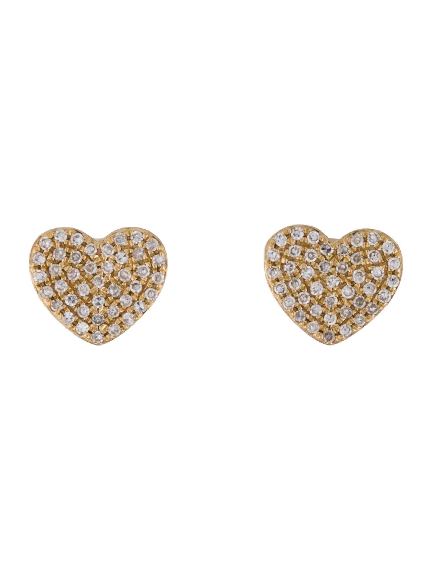 Earrings 14K Diamond Heart Stud