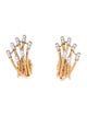 Earrings 18K Diamond Cable Earclips