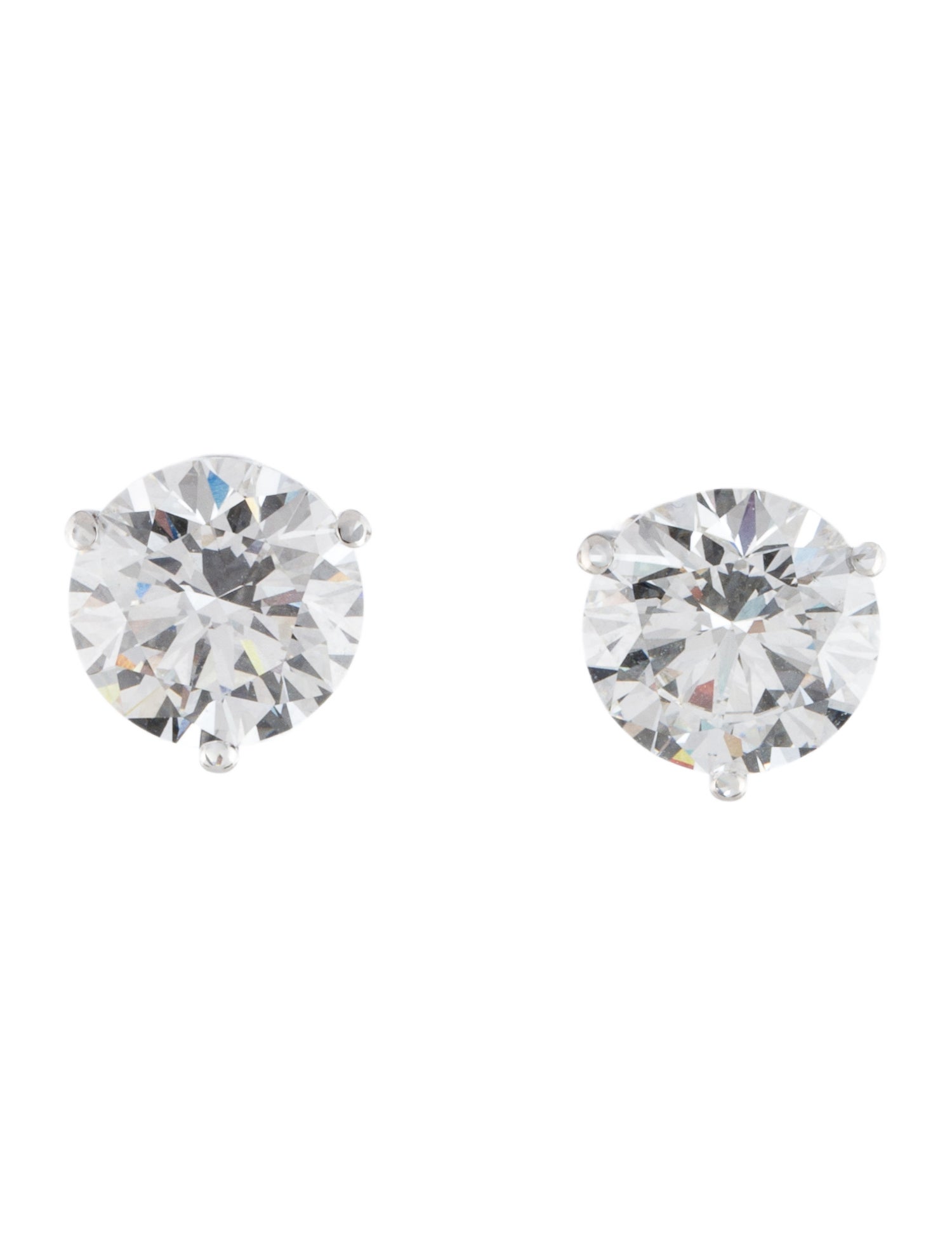 Earrings 14K 5.96ctw Lab-Grown Diamond Solitaire Stud
