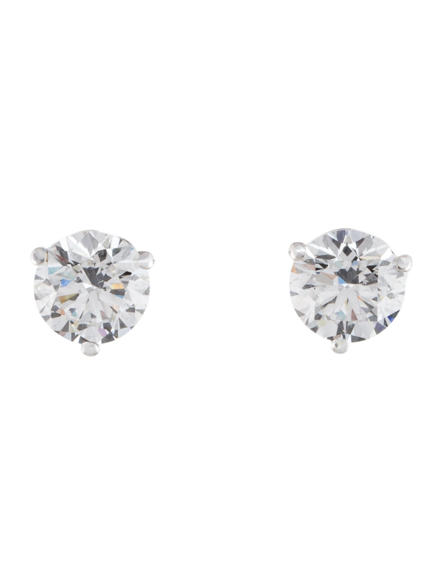 Earrings 14K 2.96ctw Lab-Grown Diamond Solitaire Stud