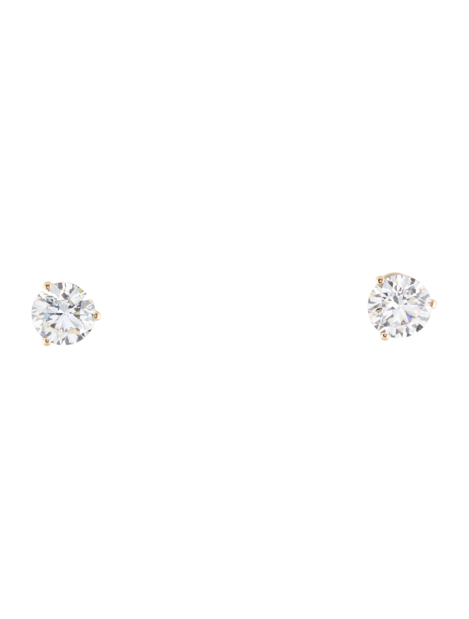 Earrings 14K 5.94ctw Lab-Grown Diamond Solitaire Stud