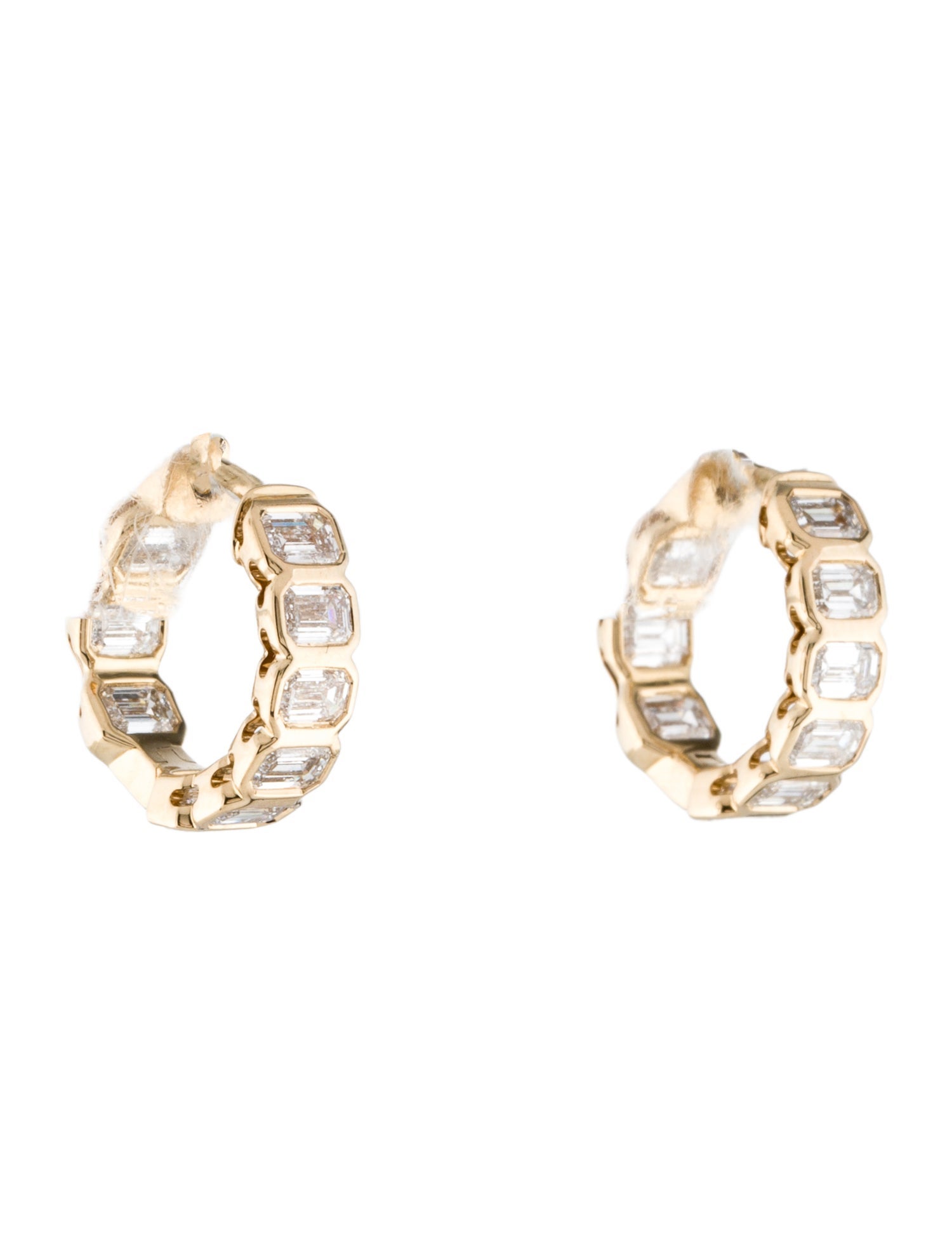 Earrings 14K 1.87ctw Lab-Grown Diamond Inside-Out Hoop