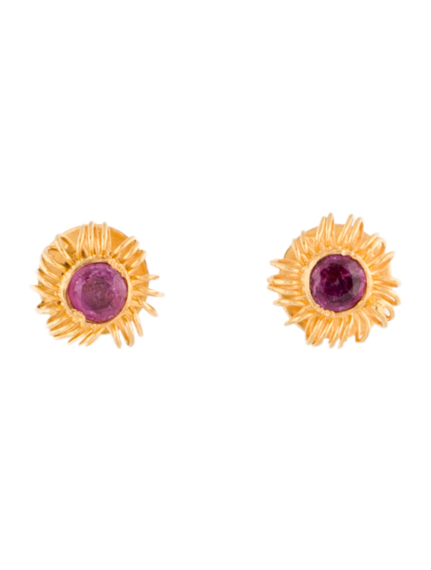 22K Ruby Stud Earrings
